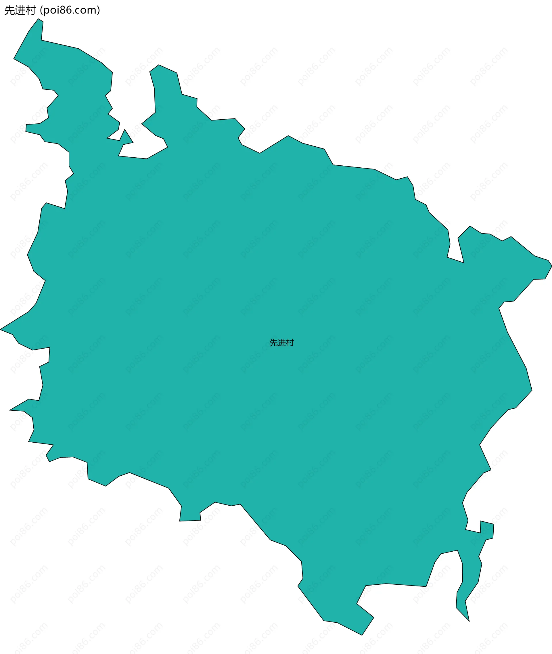 先进村边界地图