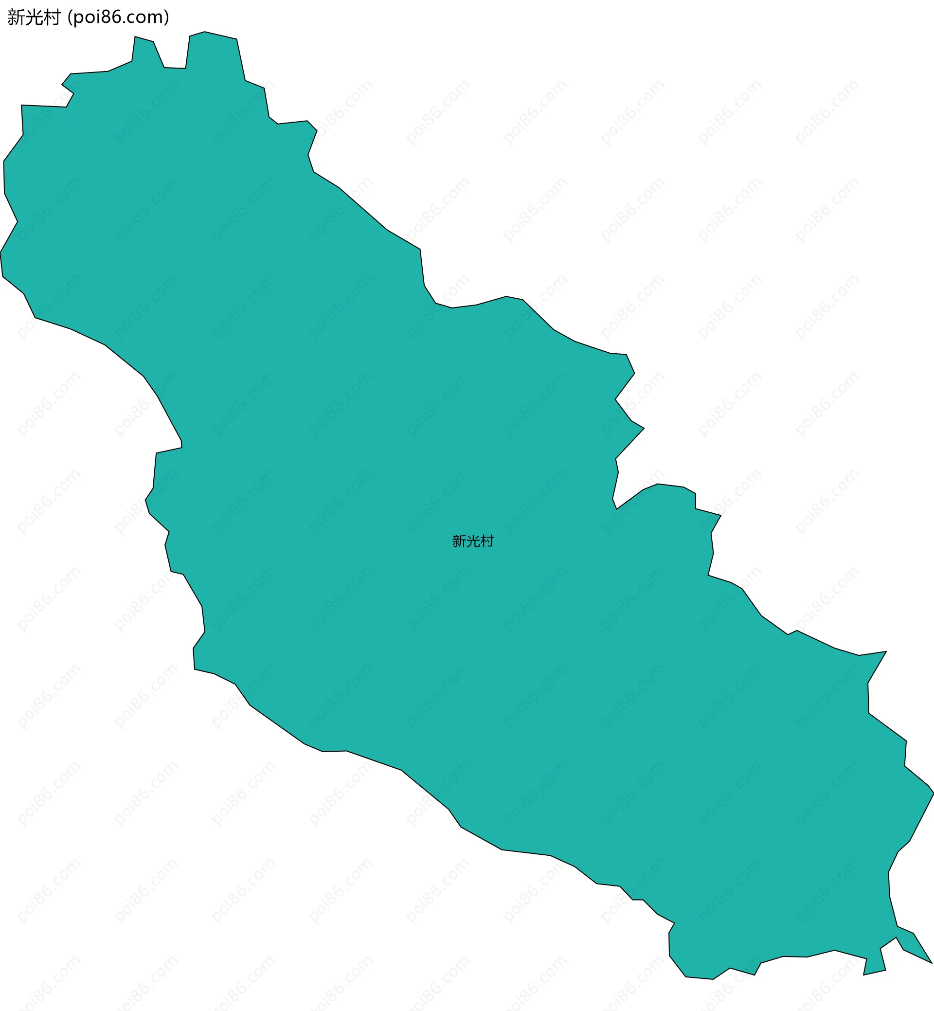 新光村边界地图