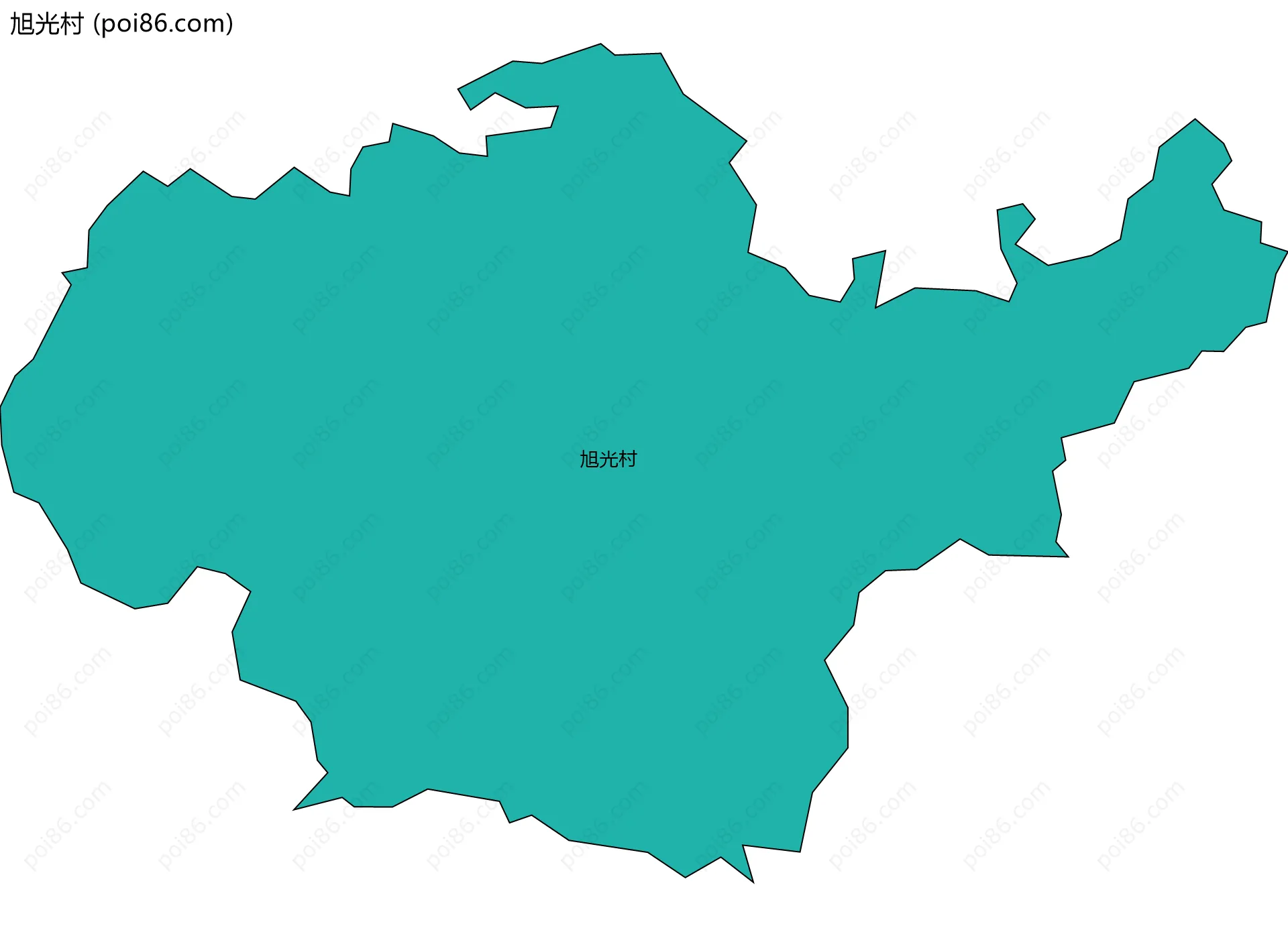 旭光村边界地图