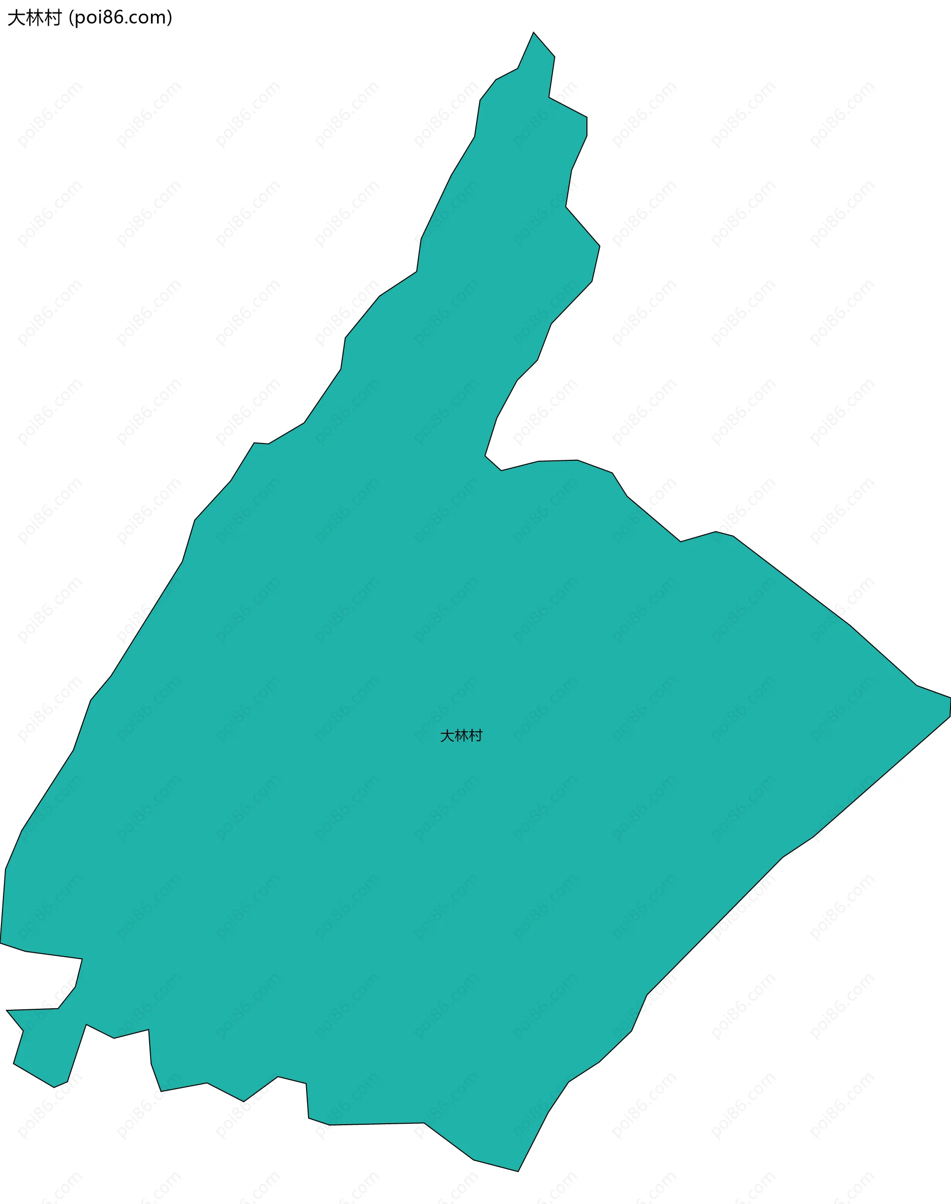 大林村边界地图