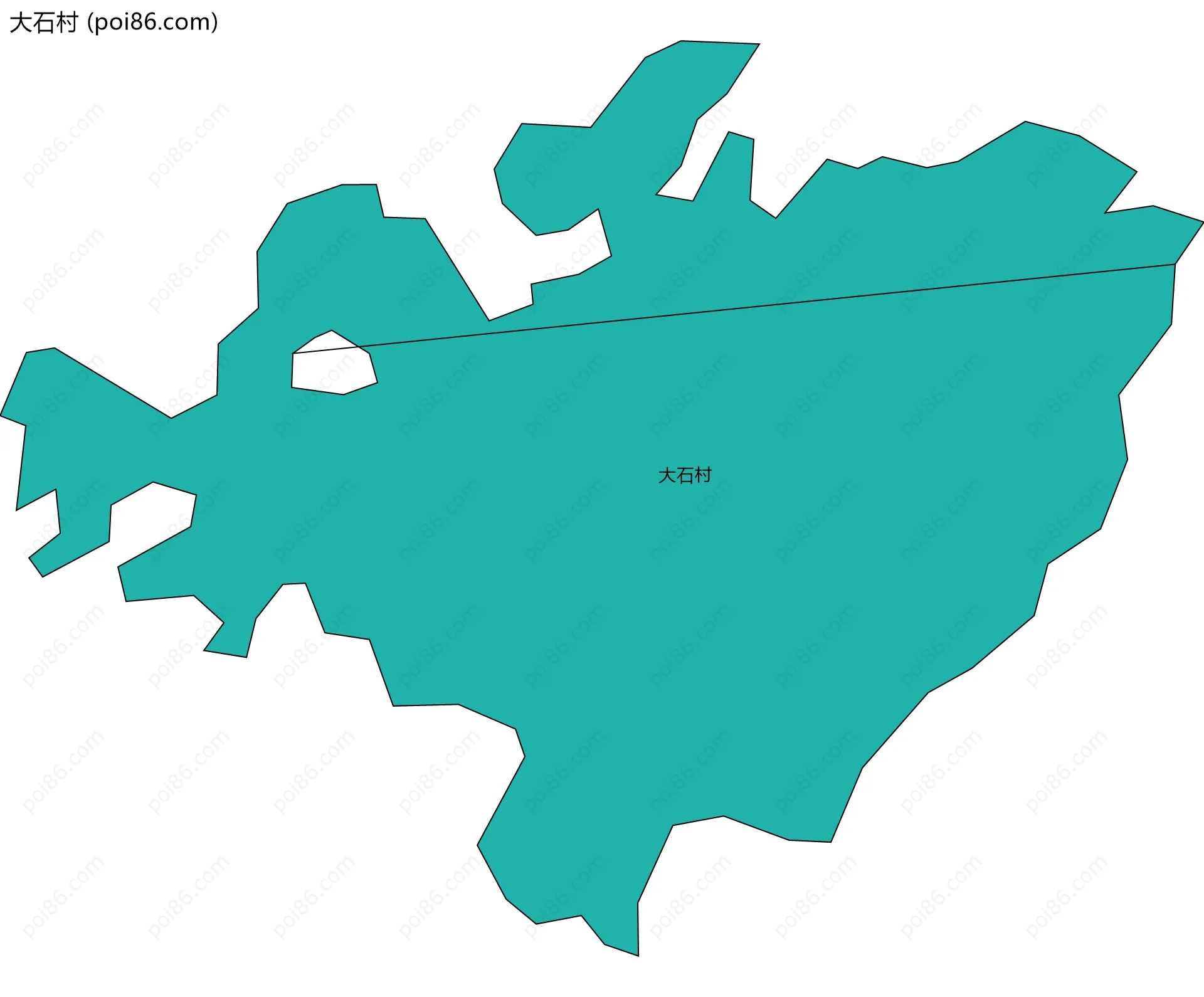 大石村边界地图