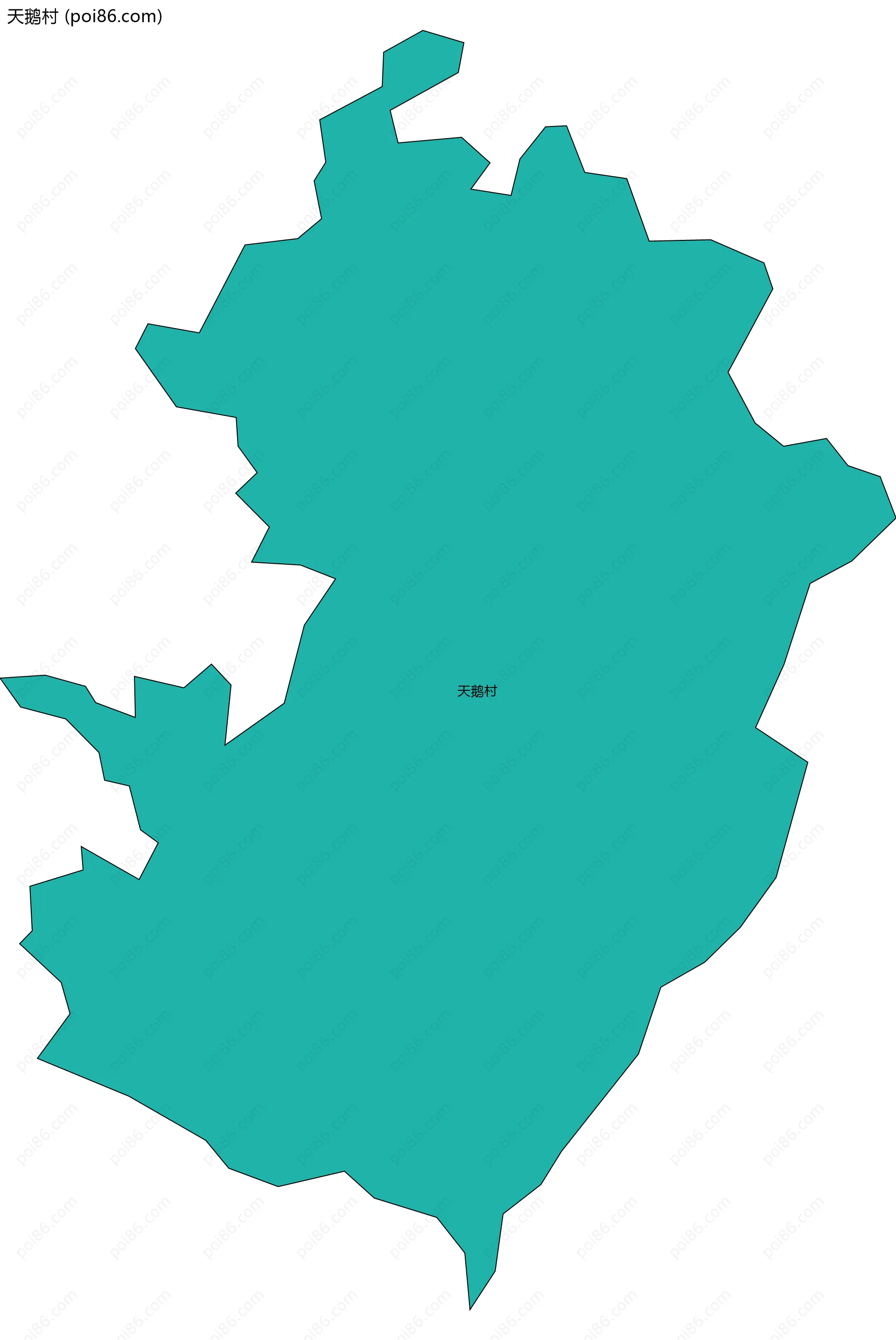 天鹅村边界地图