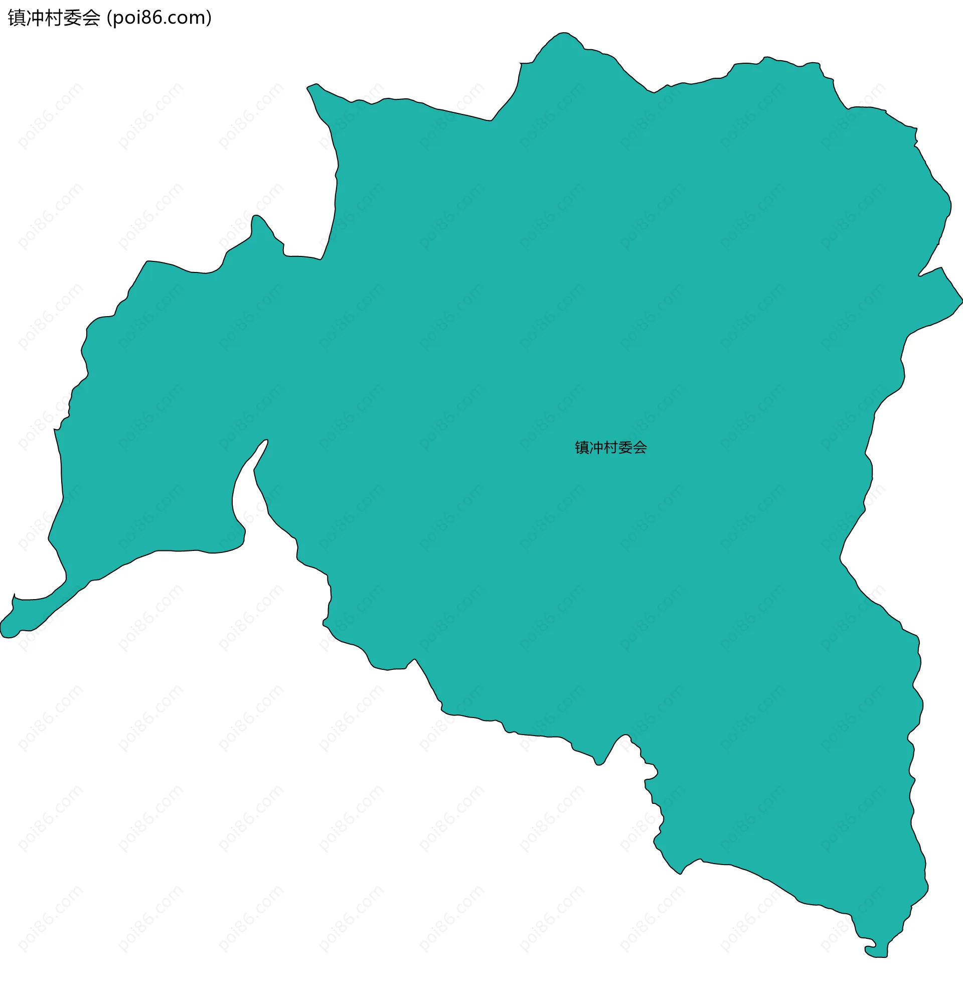 镇冲村委会边界地图
