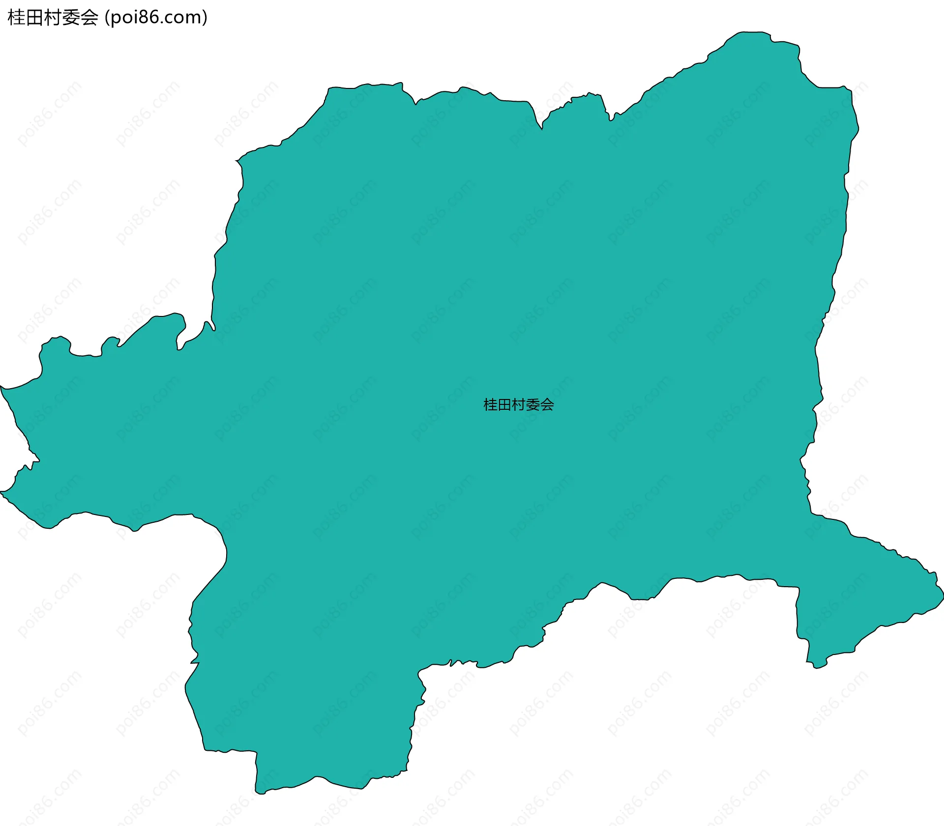 桂田村委会边界地图