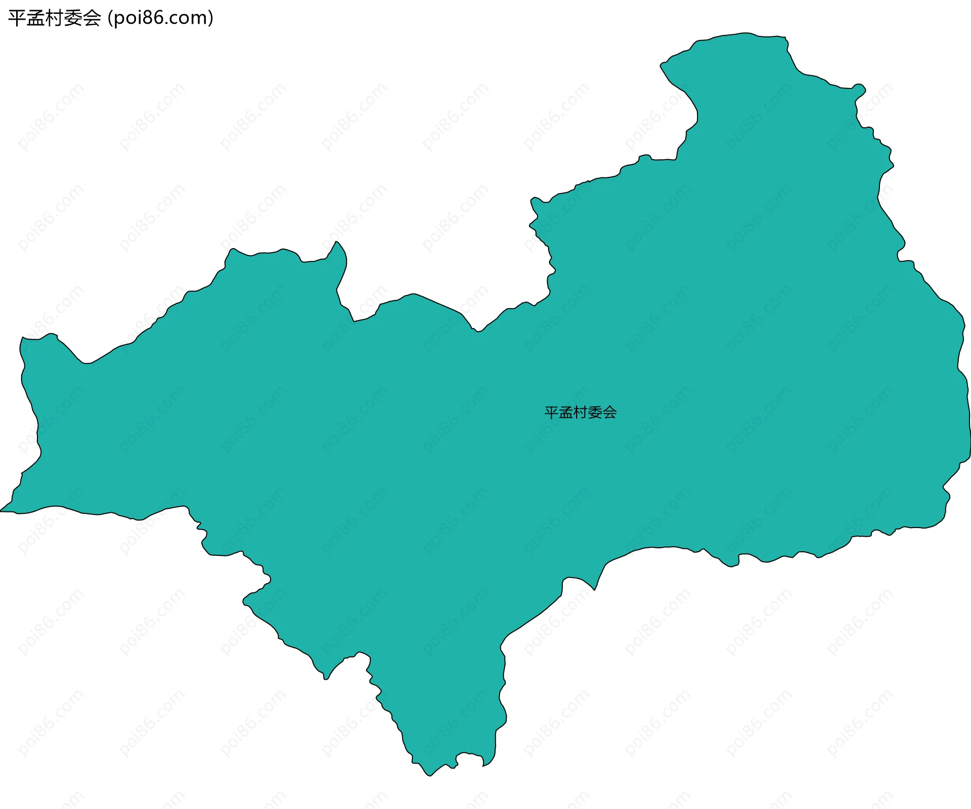 平孟村委会边界地图
