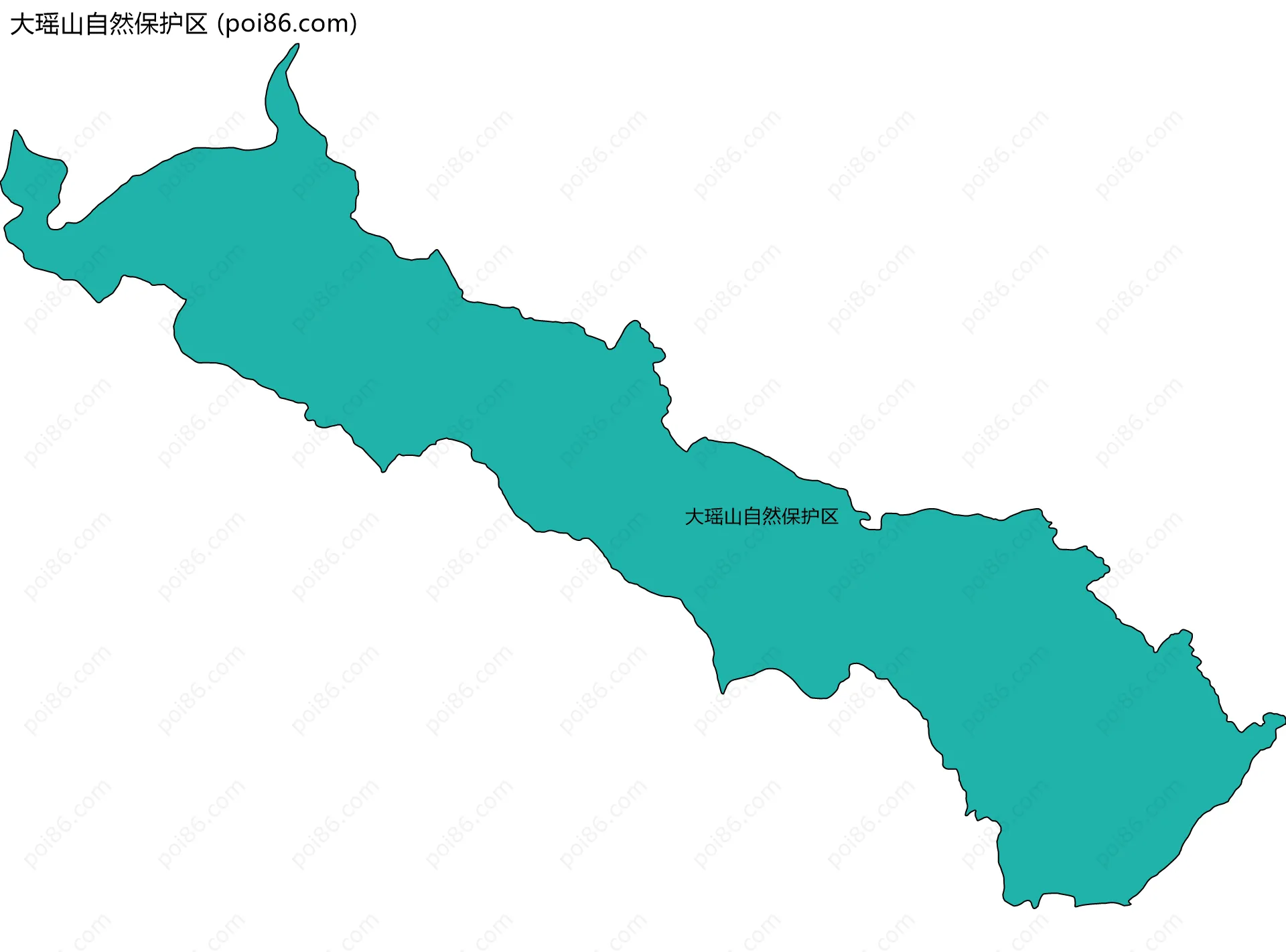 大瑶山自然保护区边界地图