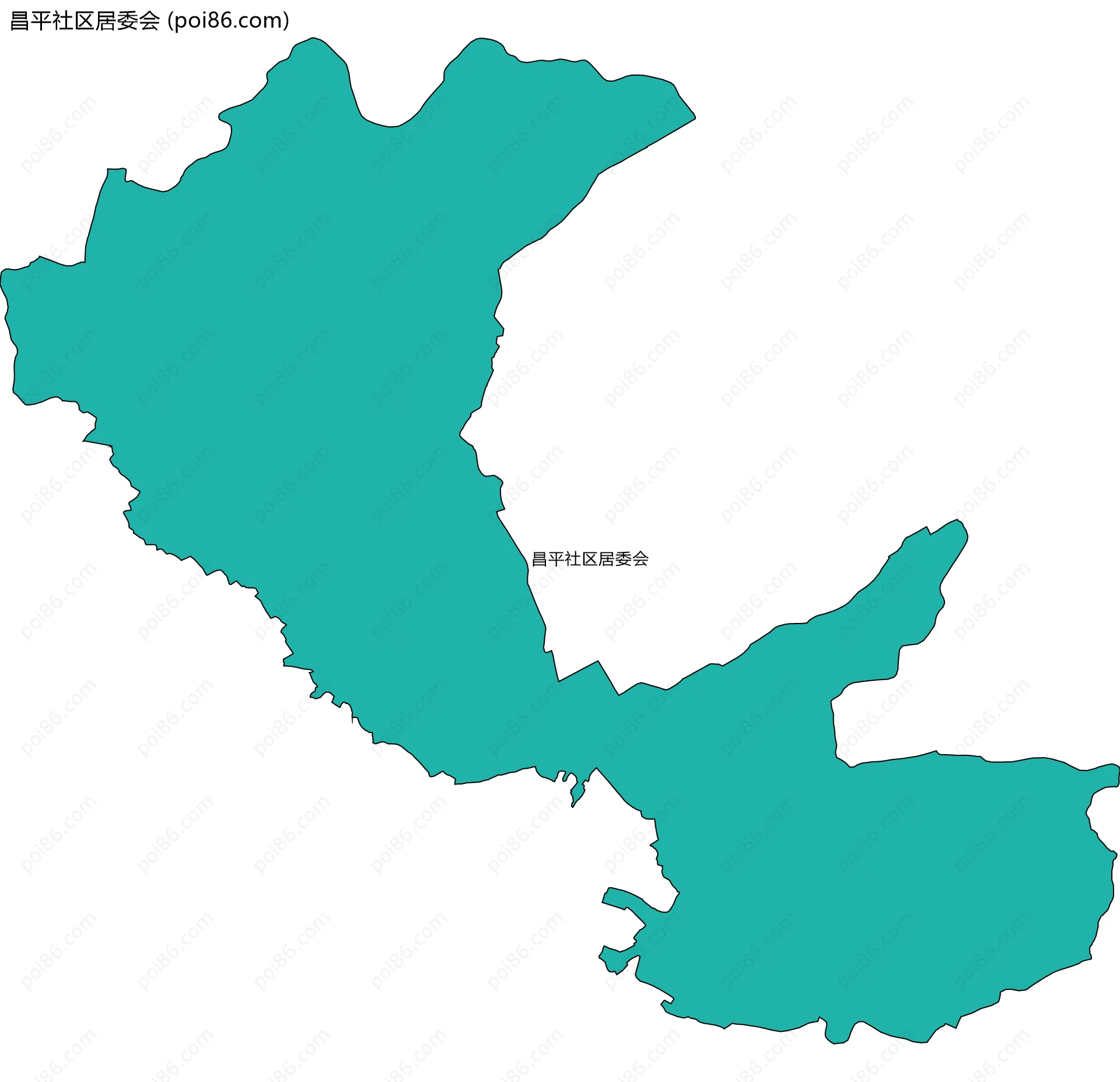 昌平社区居委会边界地图