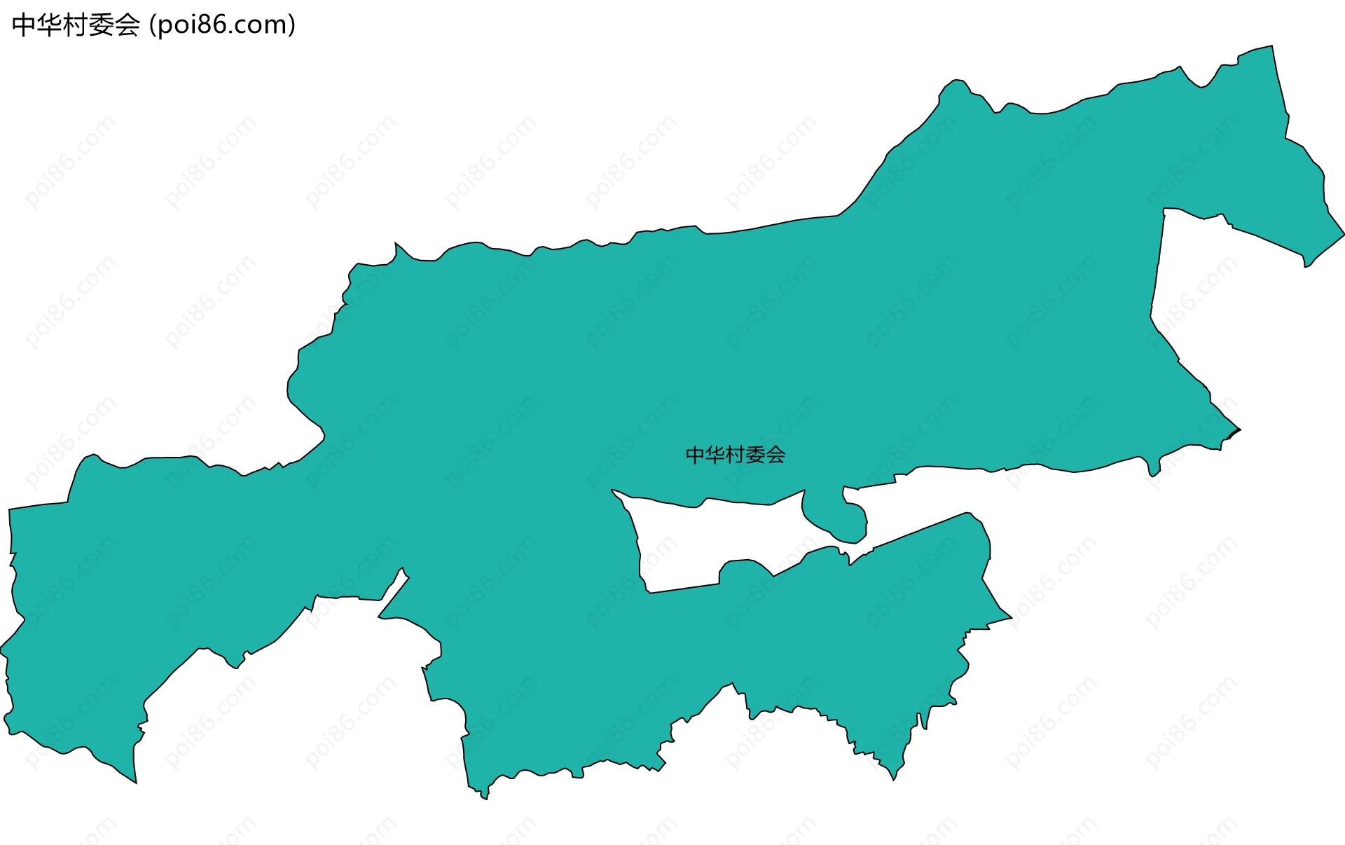 中华村委会边界地图
