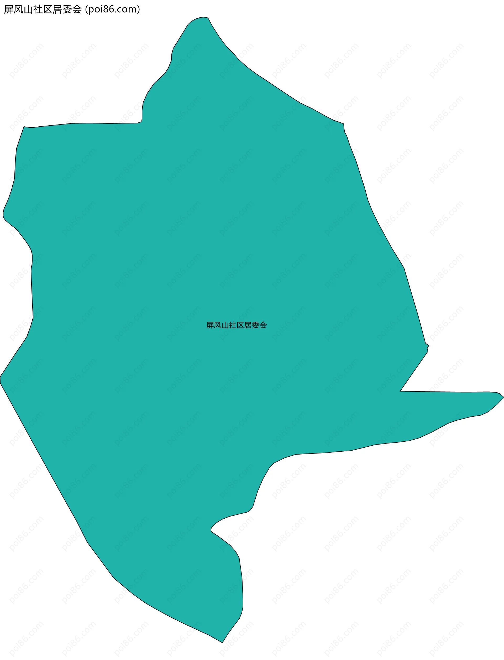 屏风山社区居委会边界地图