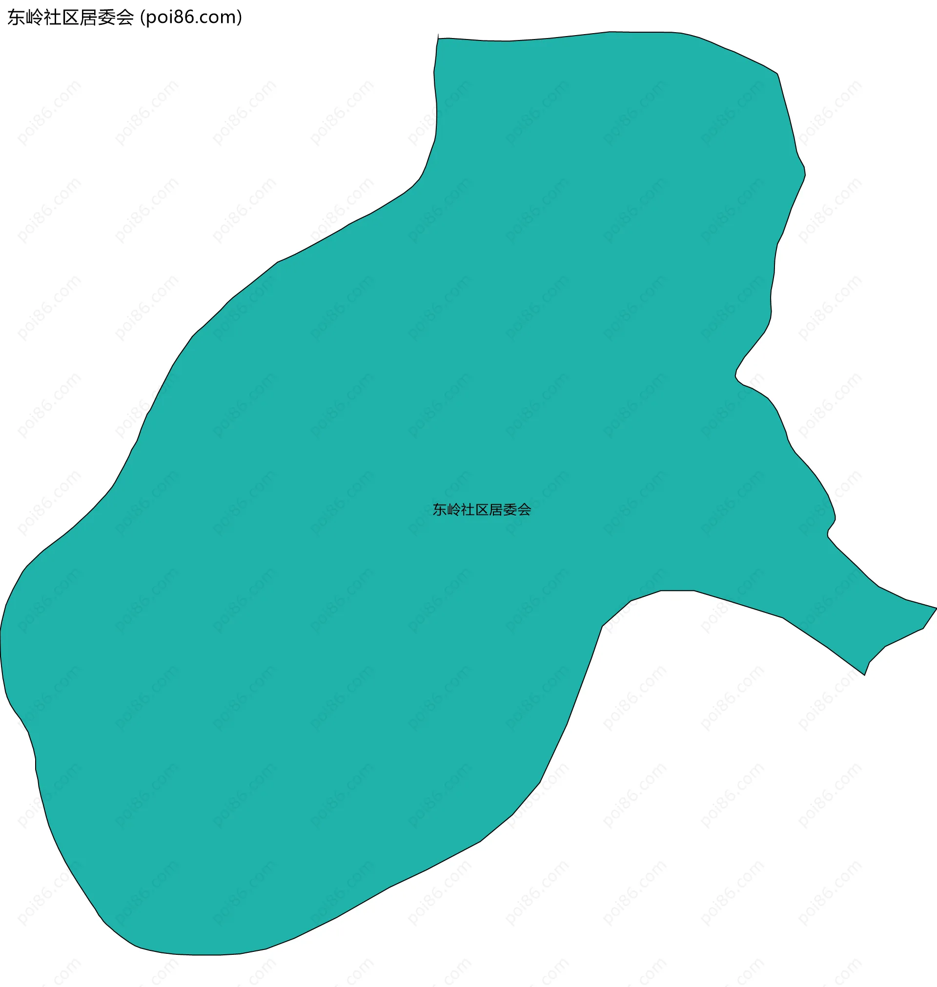 东岭社区居委会边界地图