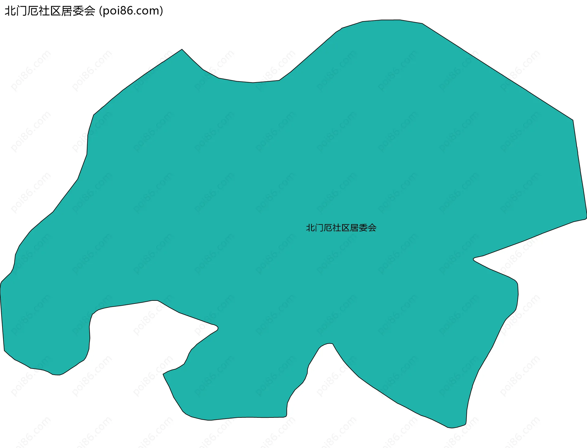 北门厄社区居委会边界地图