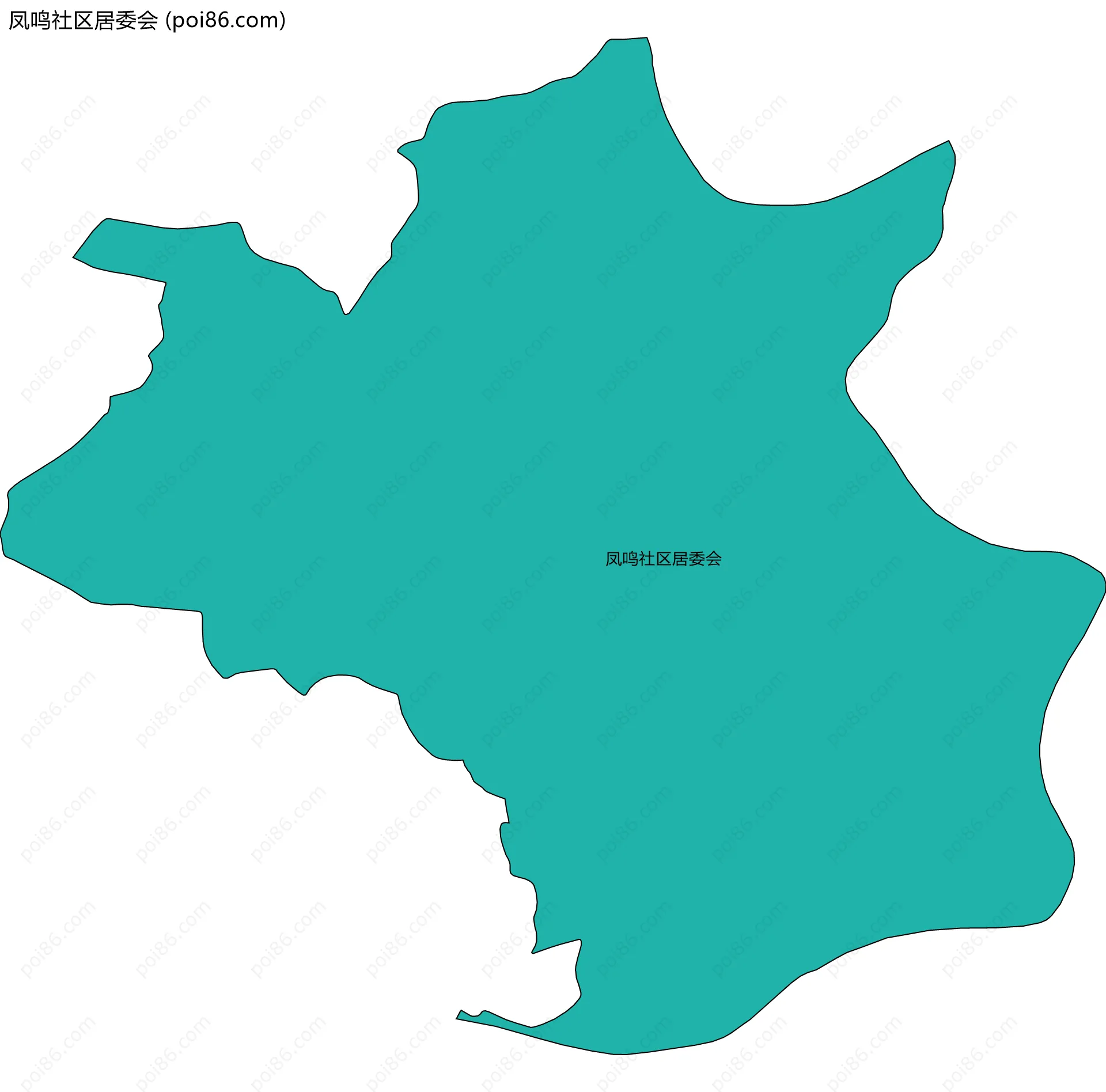 凤鸣社区居委会边界地图