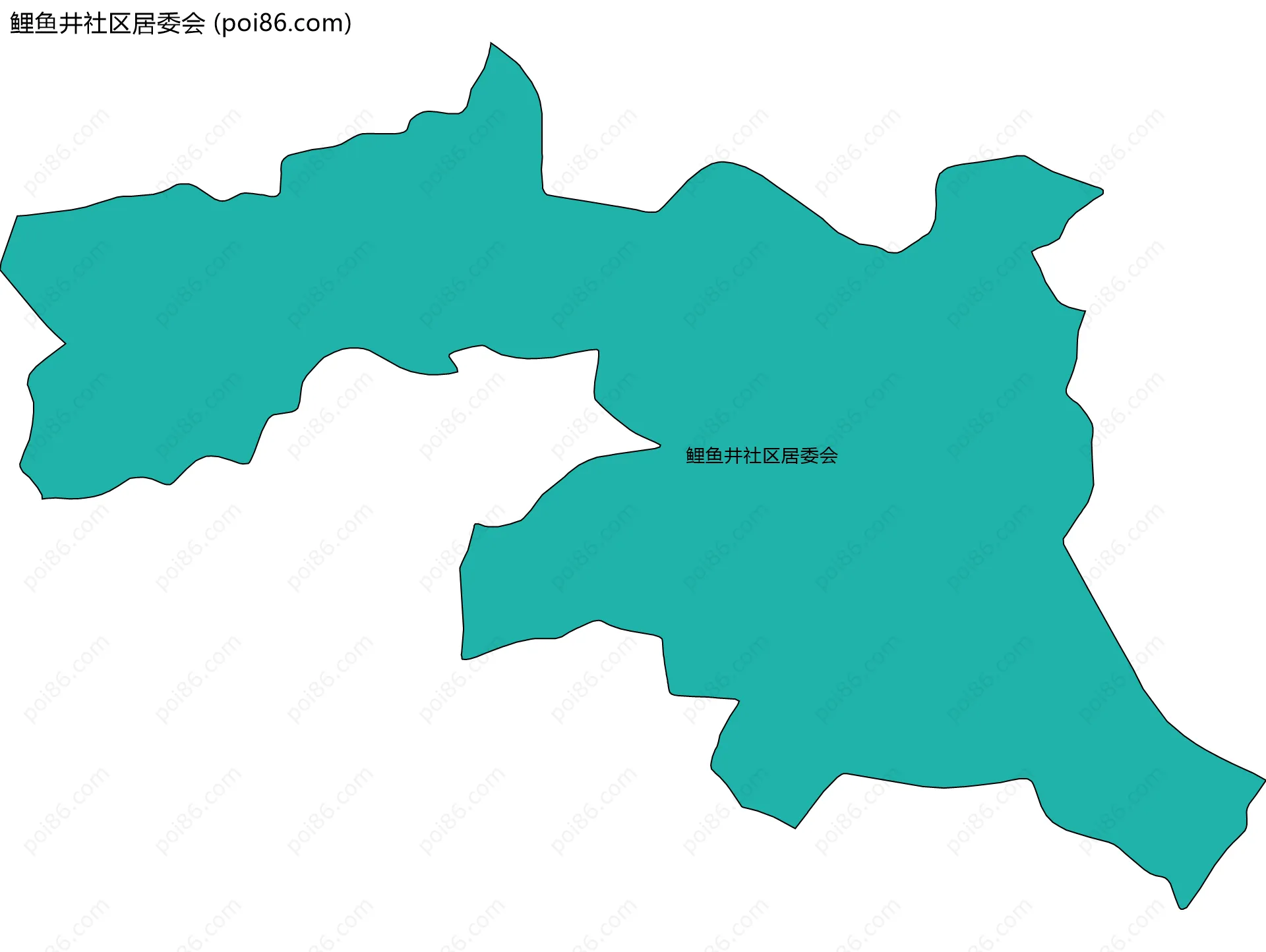 鲤鱼井社区居委会边界地图