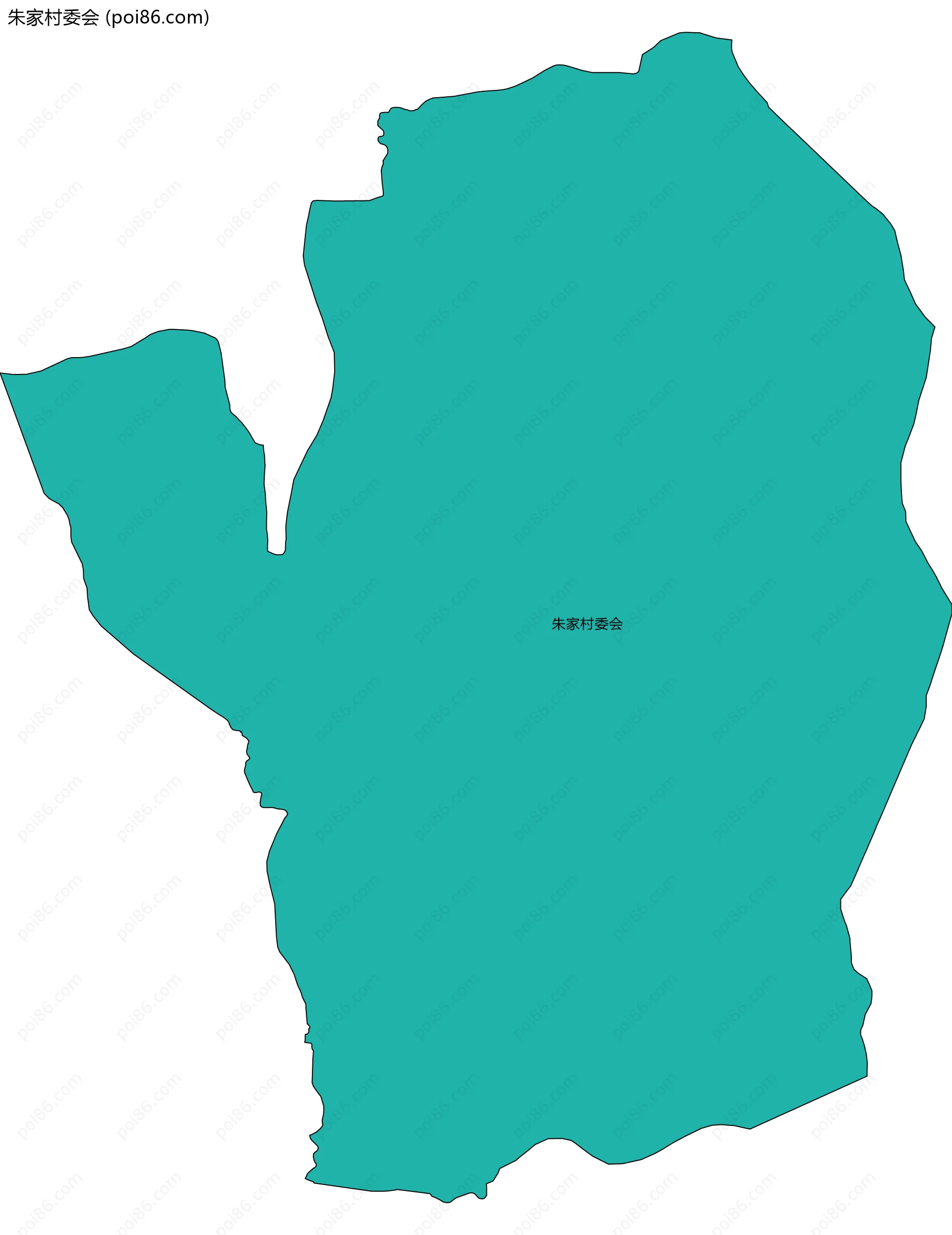 朱家村委会边界地图