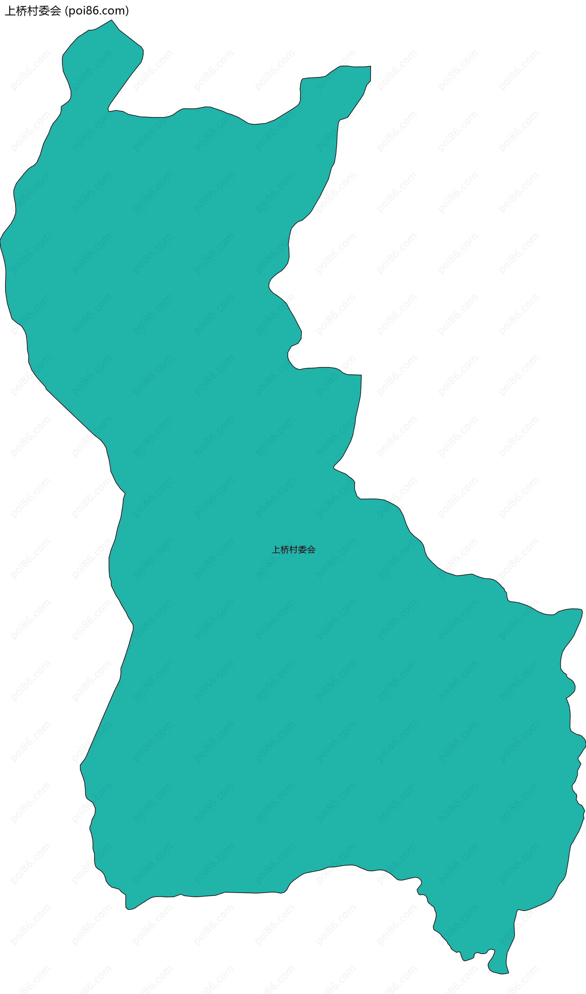 上桥村委会边界地图