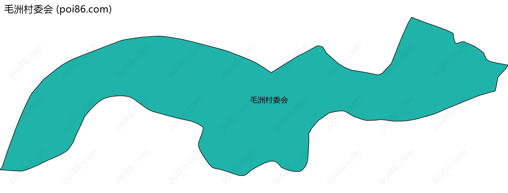 毛洲村委会边界地图