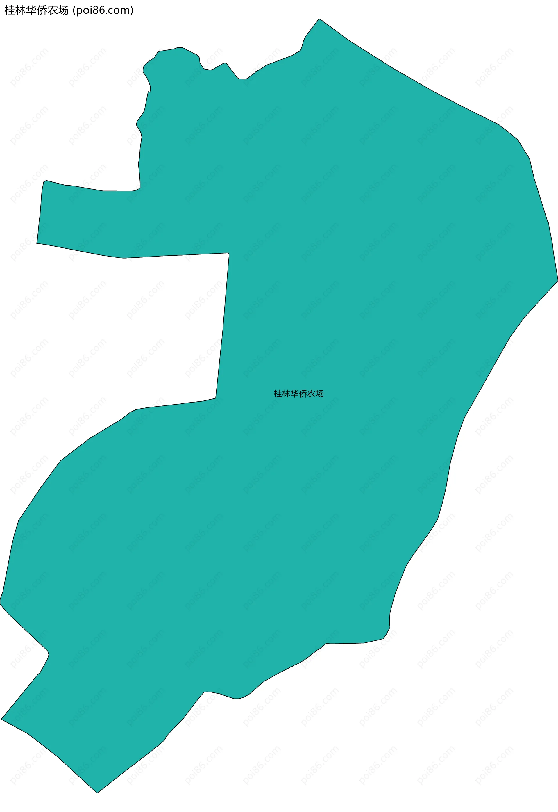 桂林华侨农场边界地图