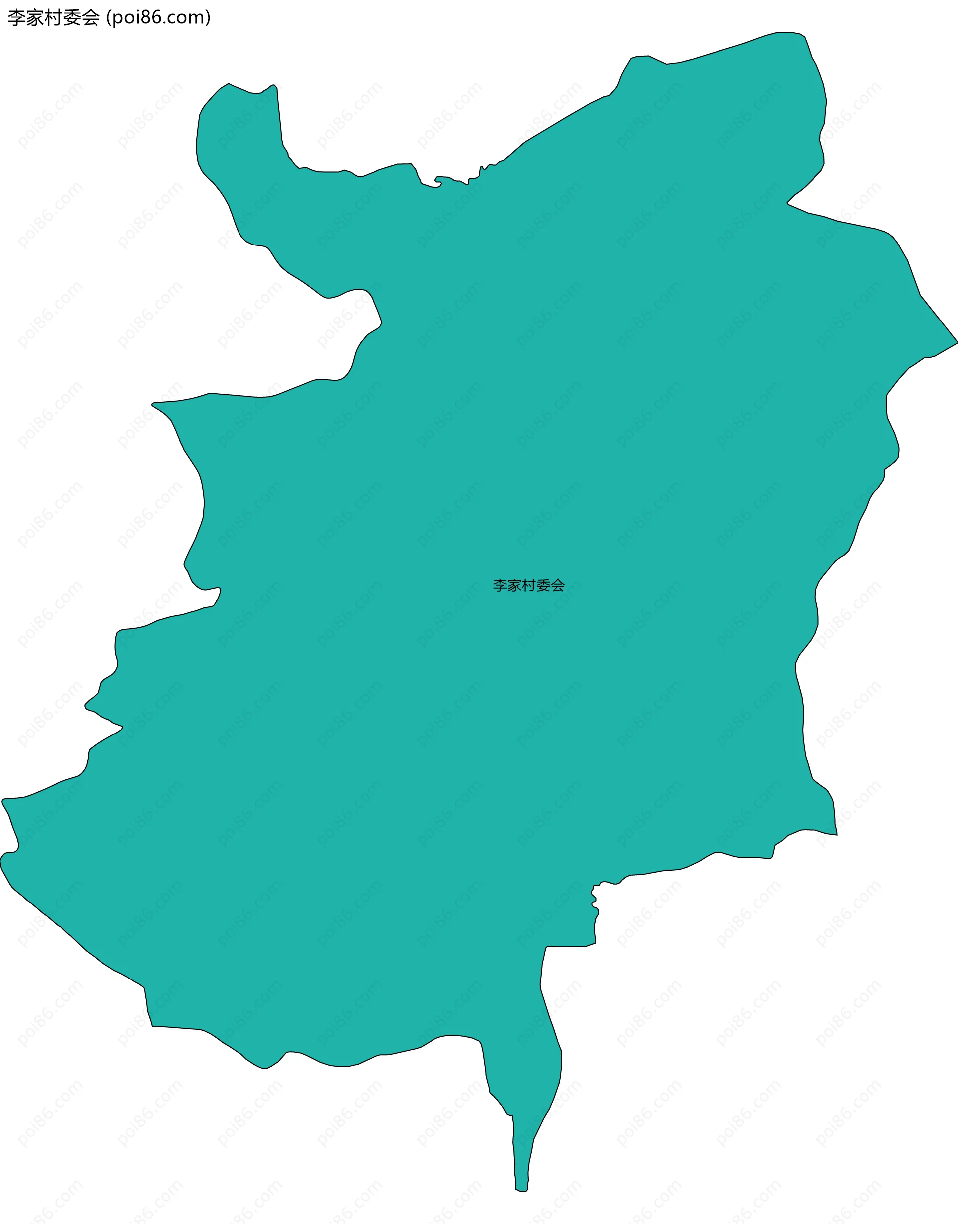 李家村委会边界地图