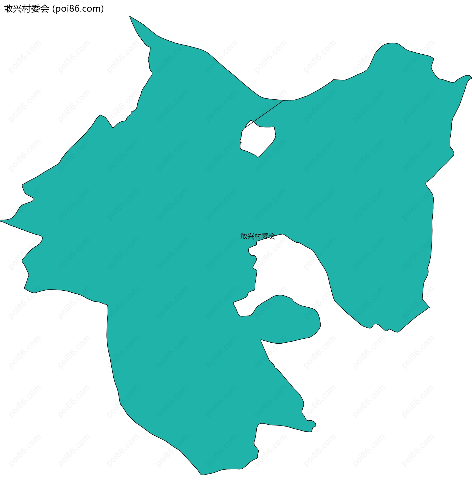 敢兴村委会边界地图