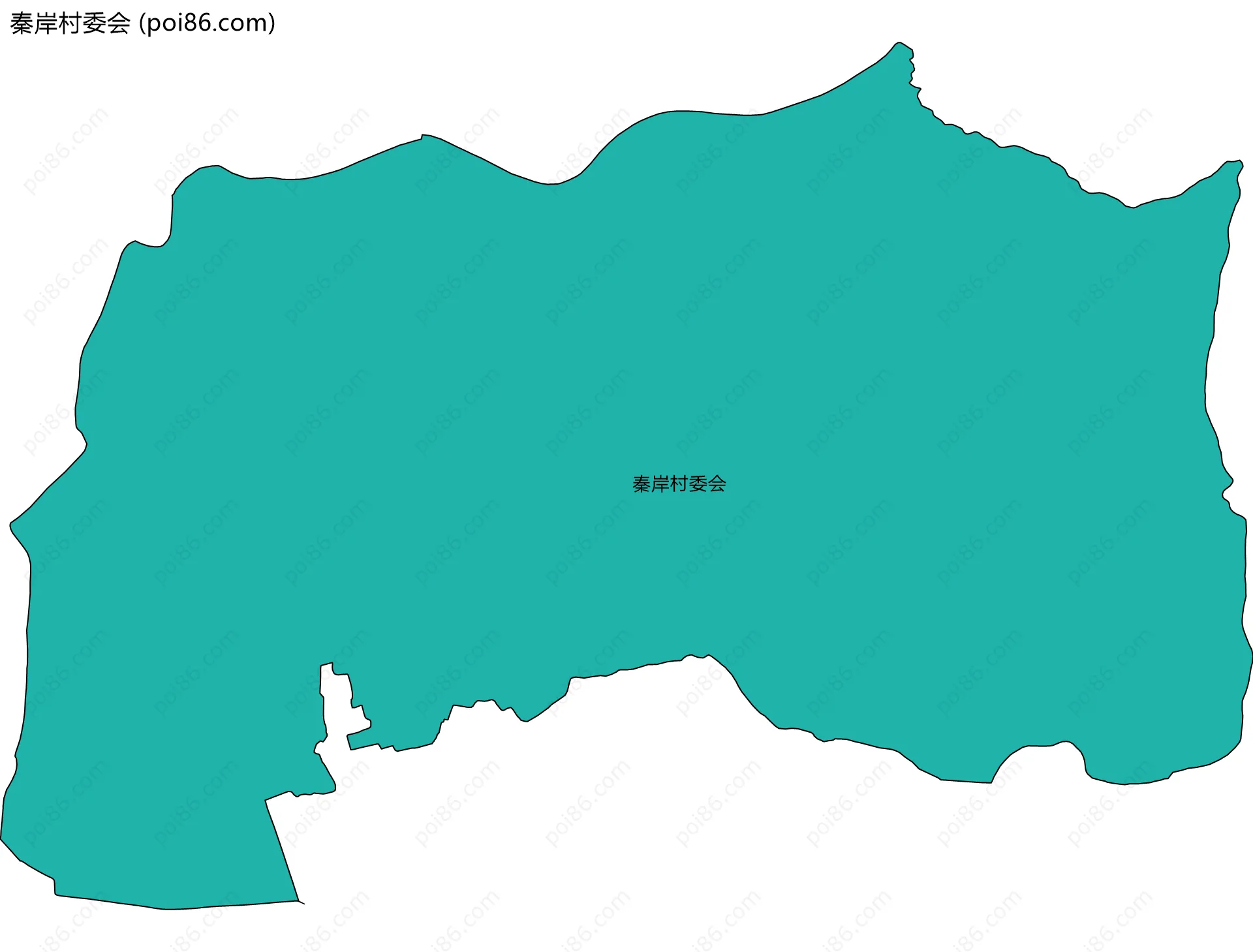秦岸村委会边界地图