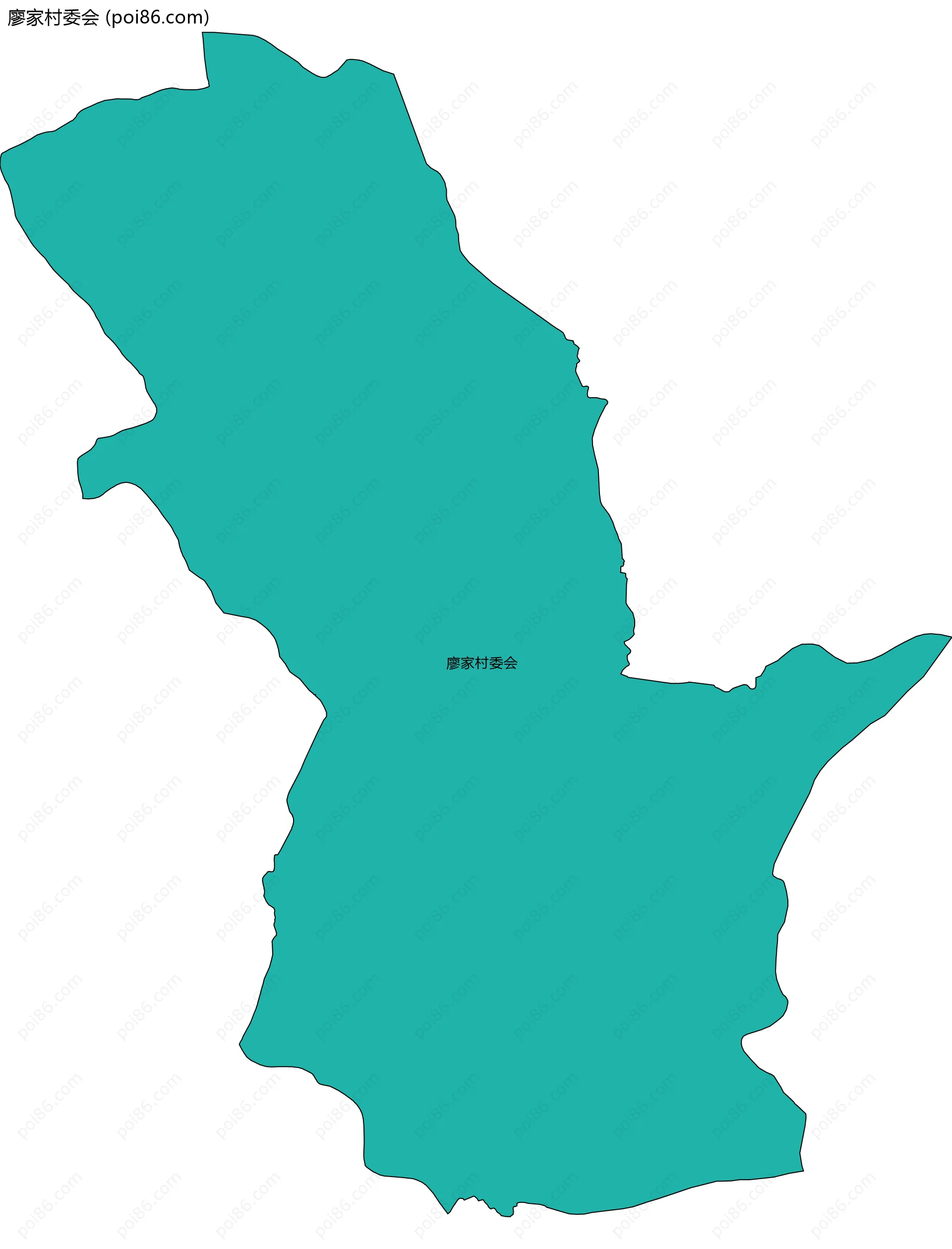 廖家村委会边界地图