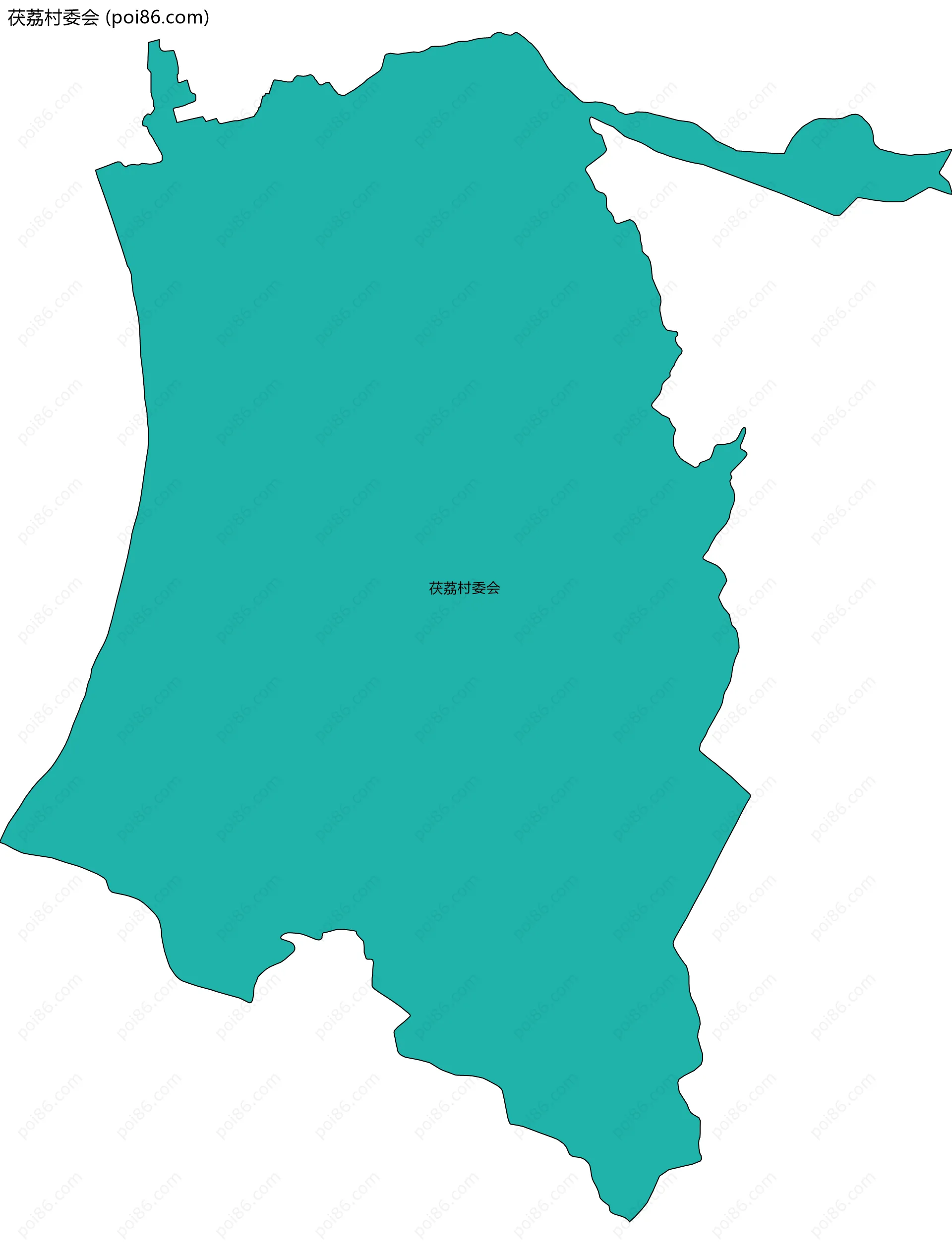 茯荔村委会边界地图