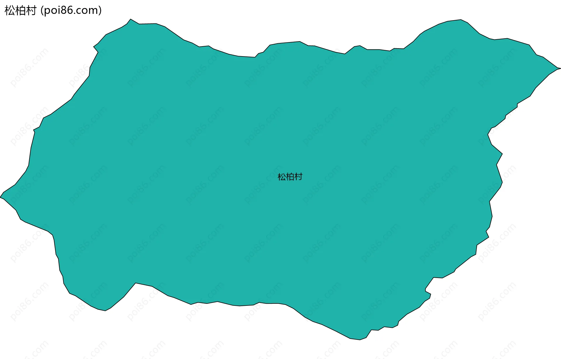 松柏村边界地图