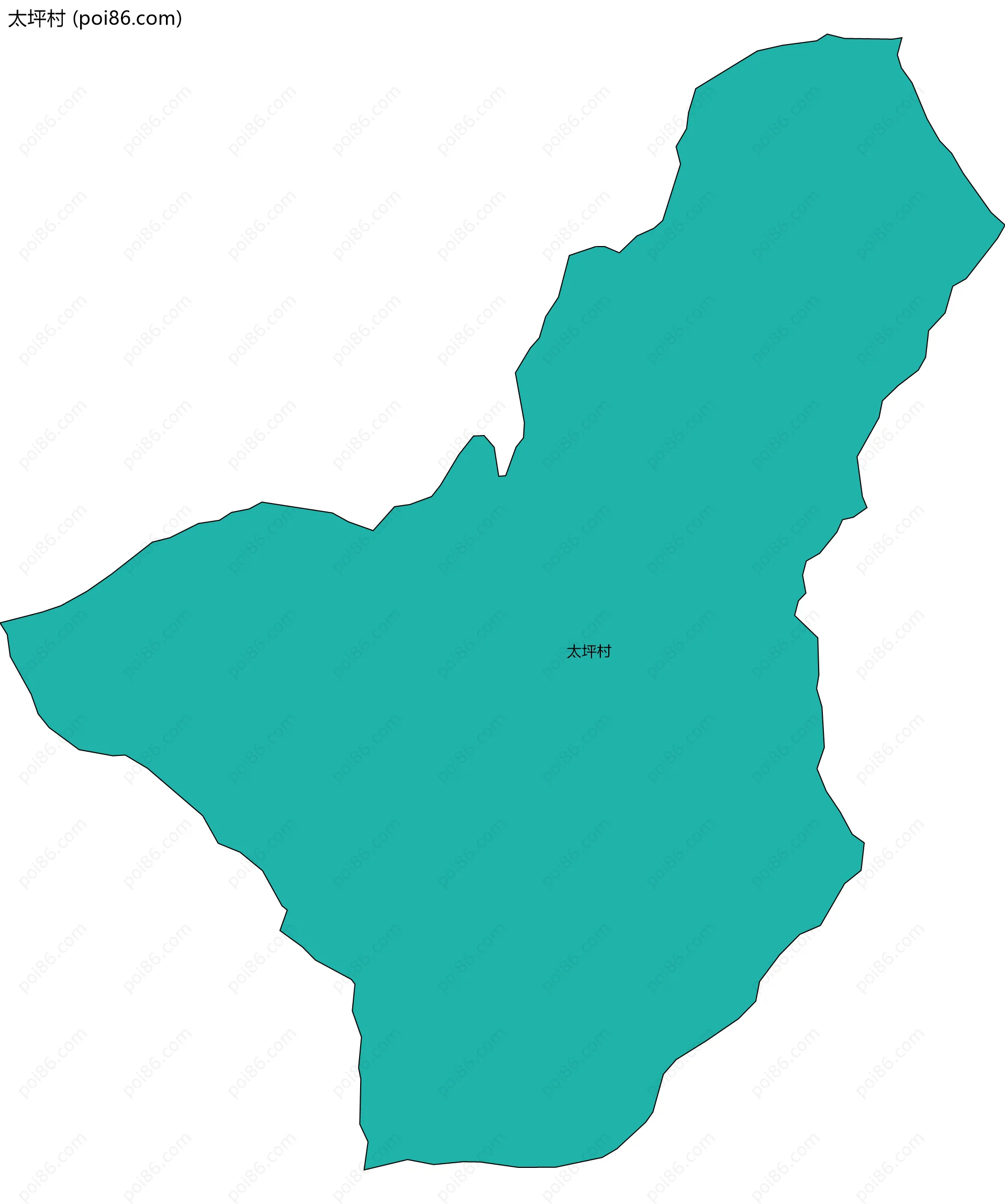 太坪村边界地图