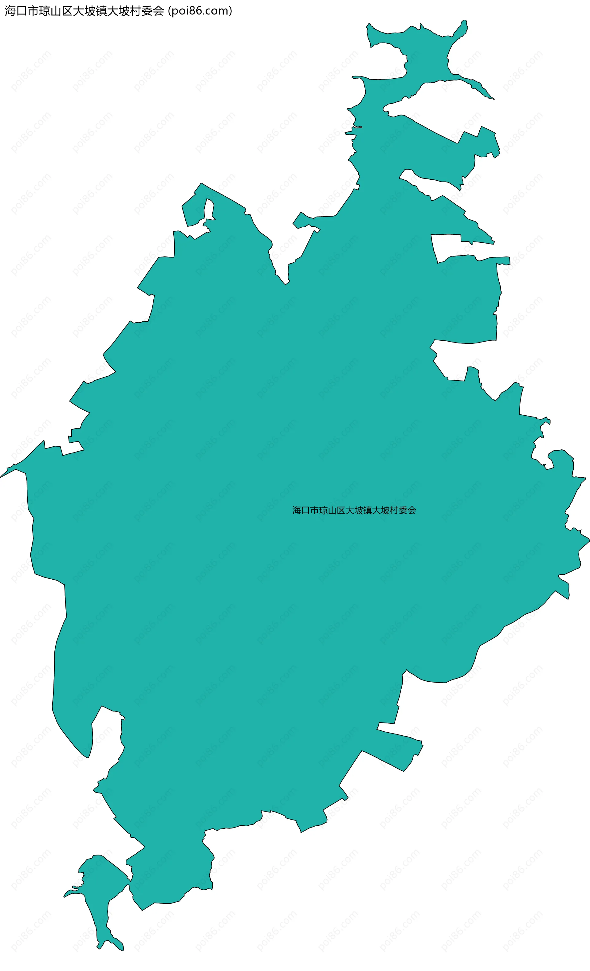 海口市琼山区大坡镇大坡村委会边界地图