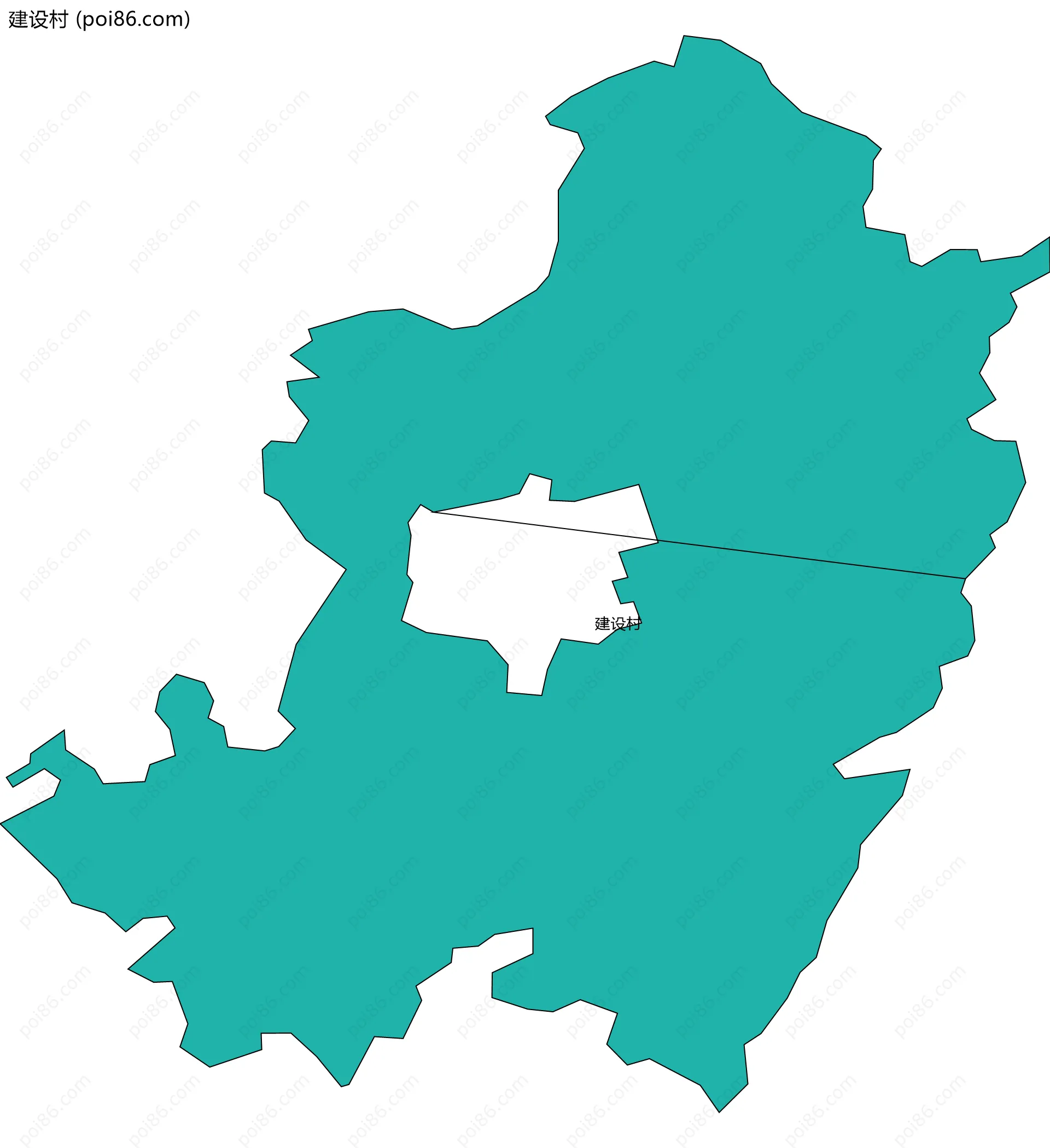 建设村边界地图