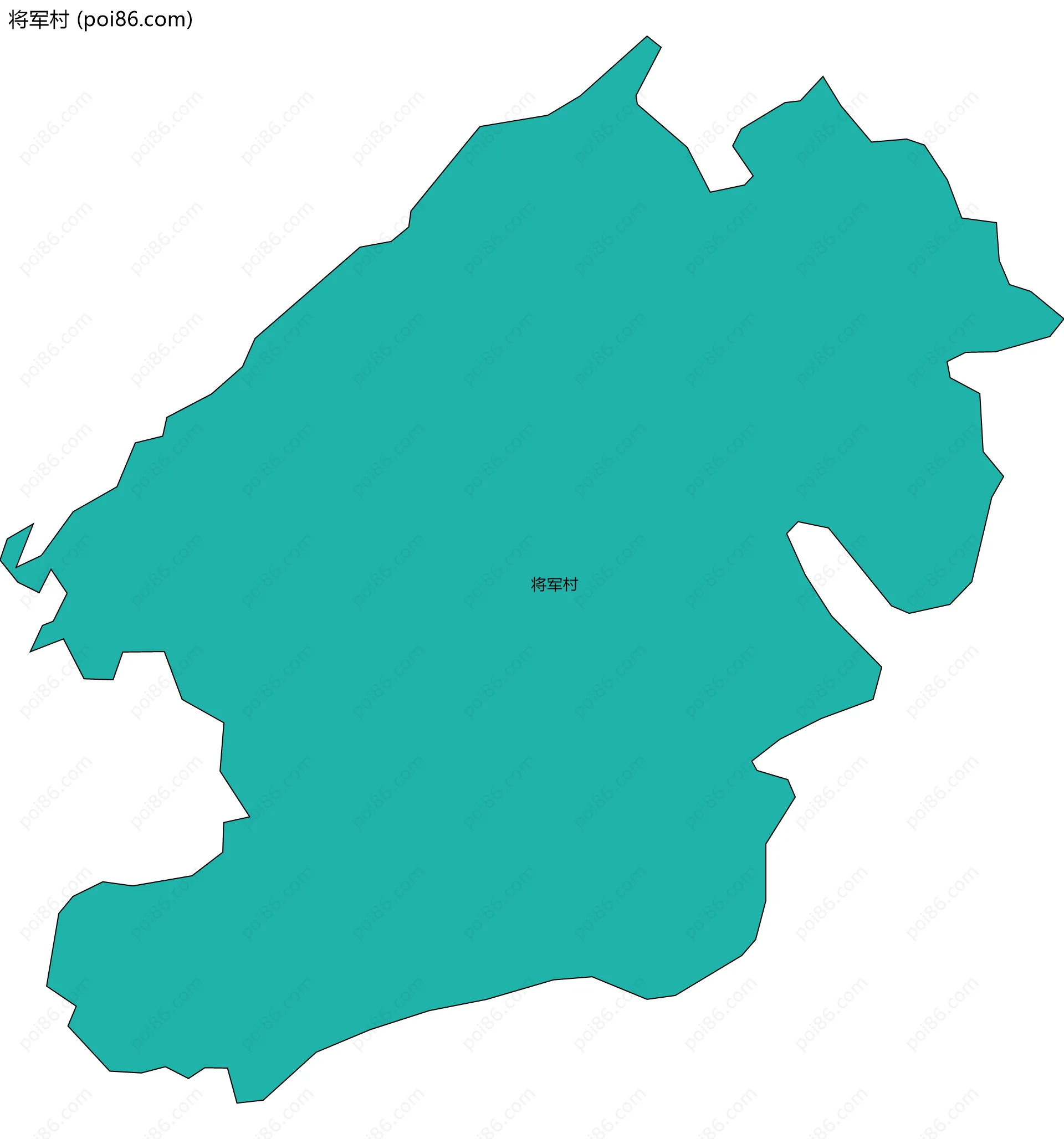 将军村边界地图
