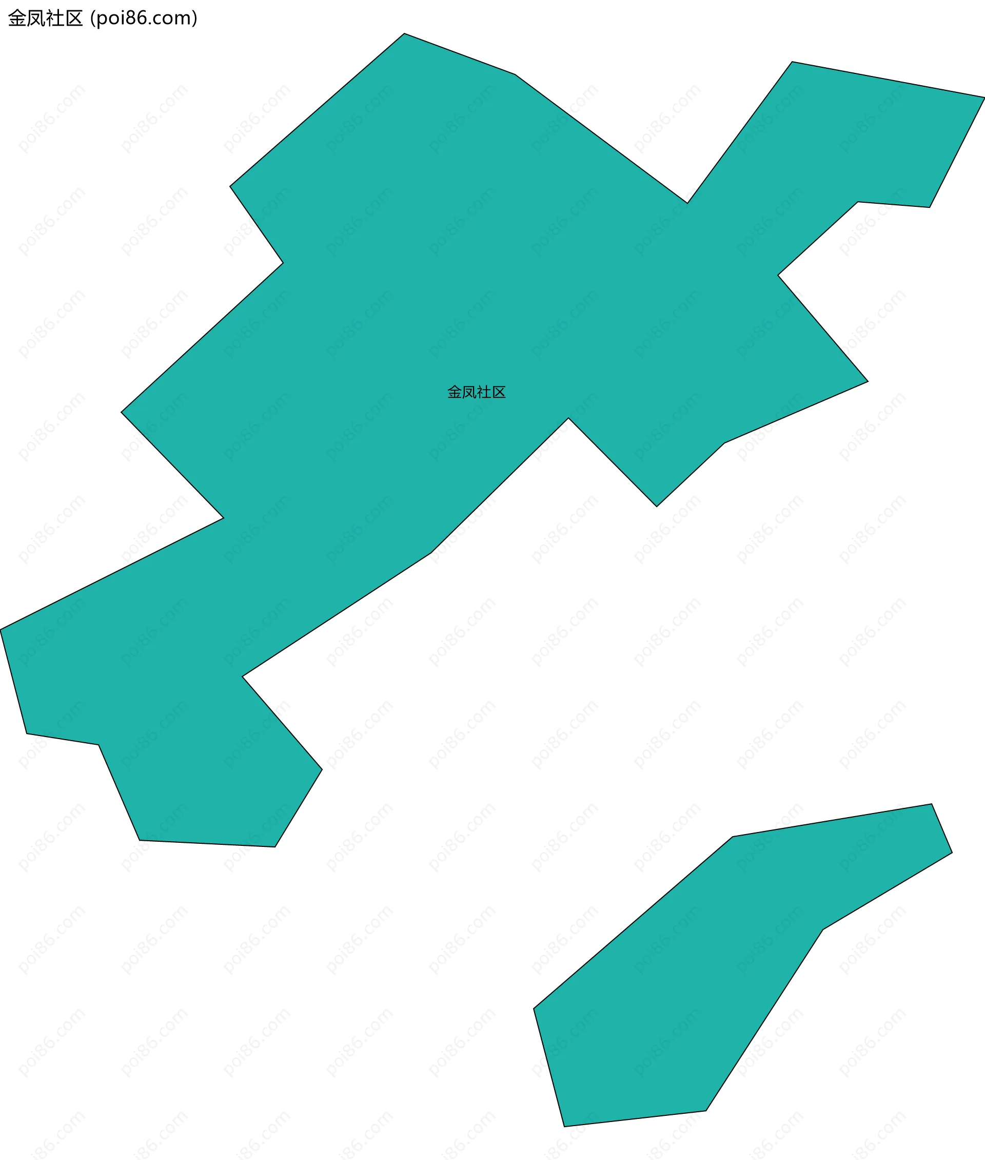 金凤社区边界地图