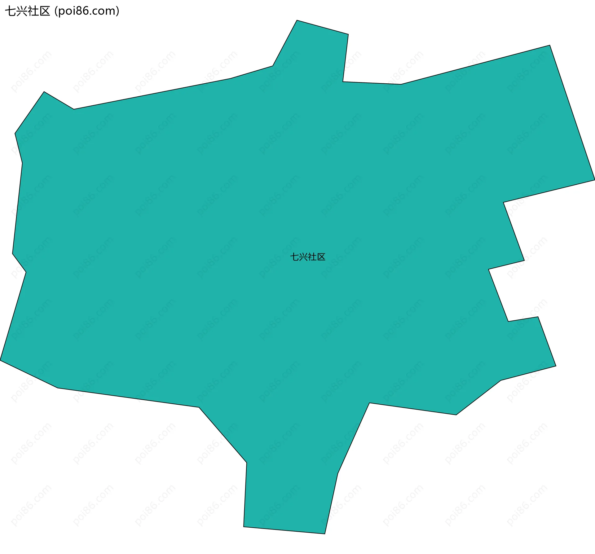七兴社区边界地图