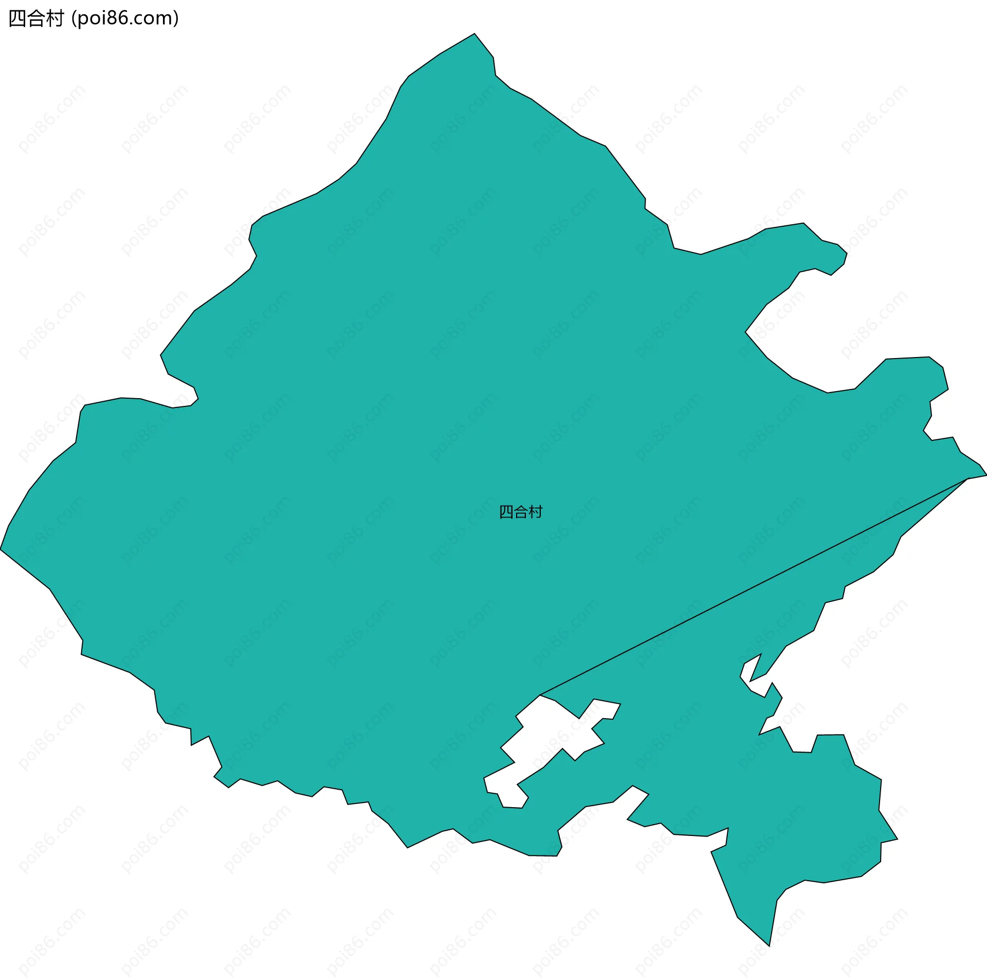 四合村边界地图