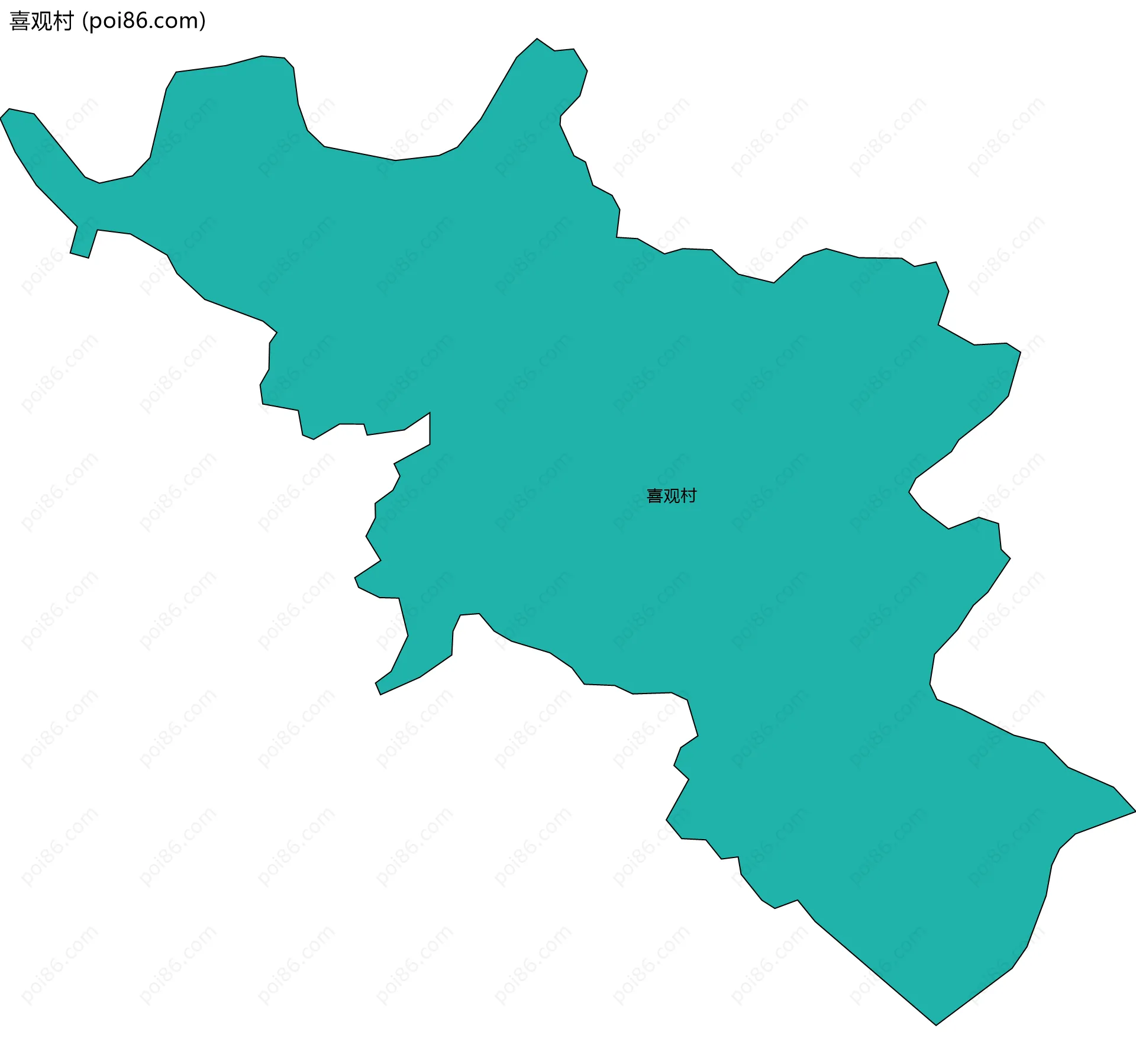 喜观村边界地图