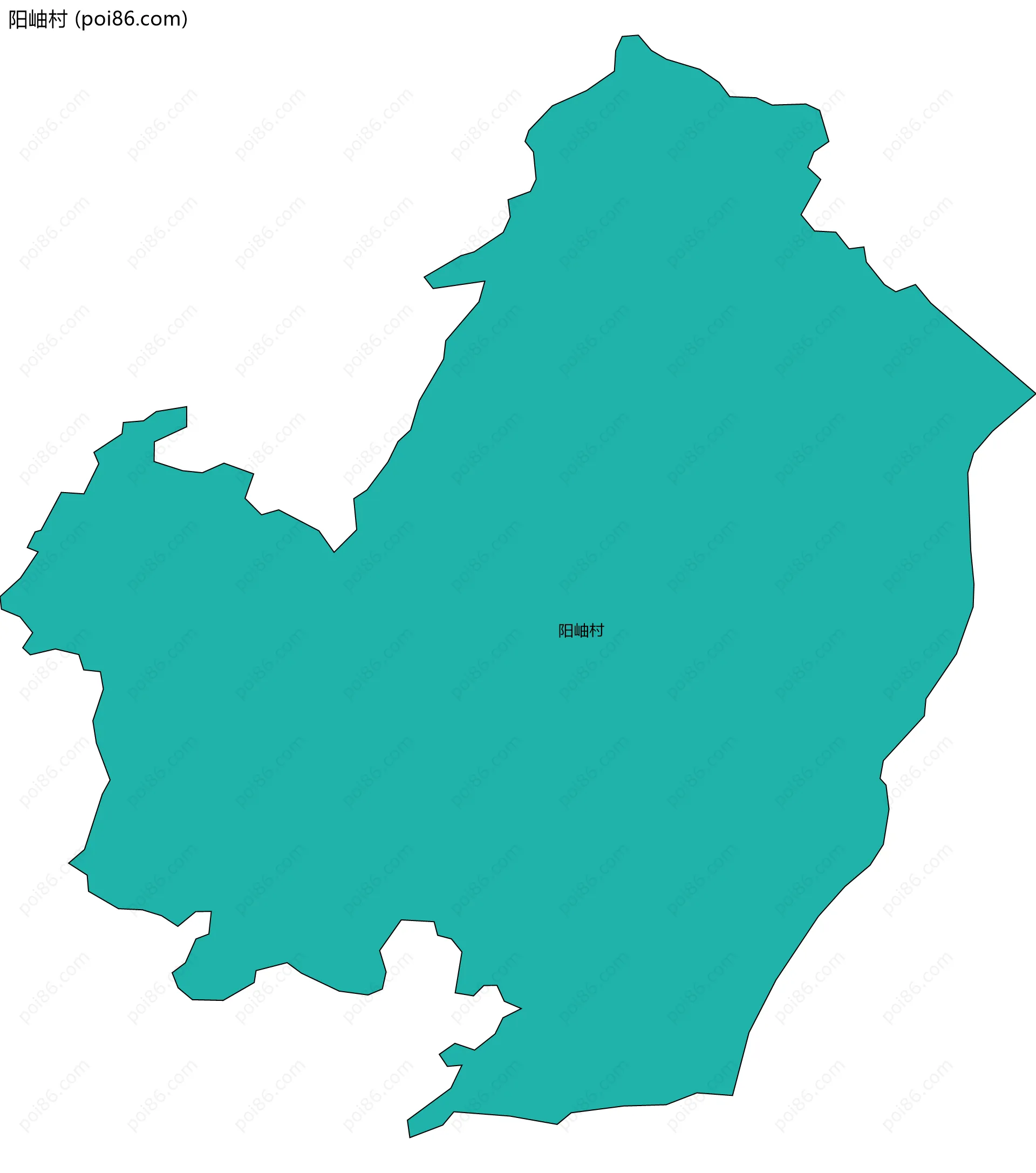 阳岫村边界地图