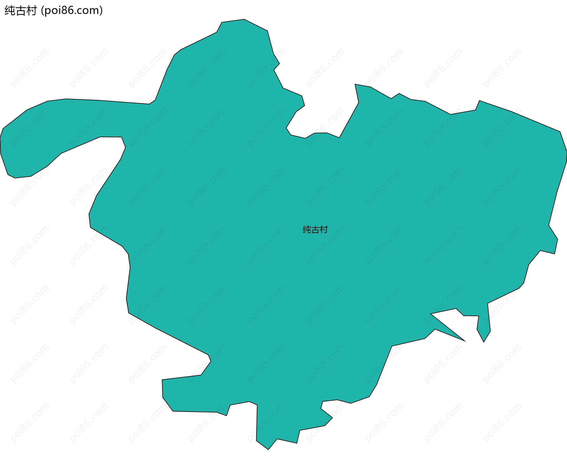 纯古村边界地图