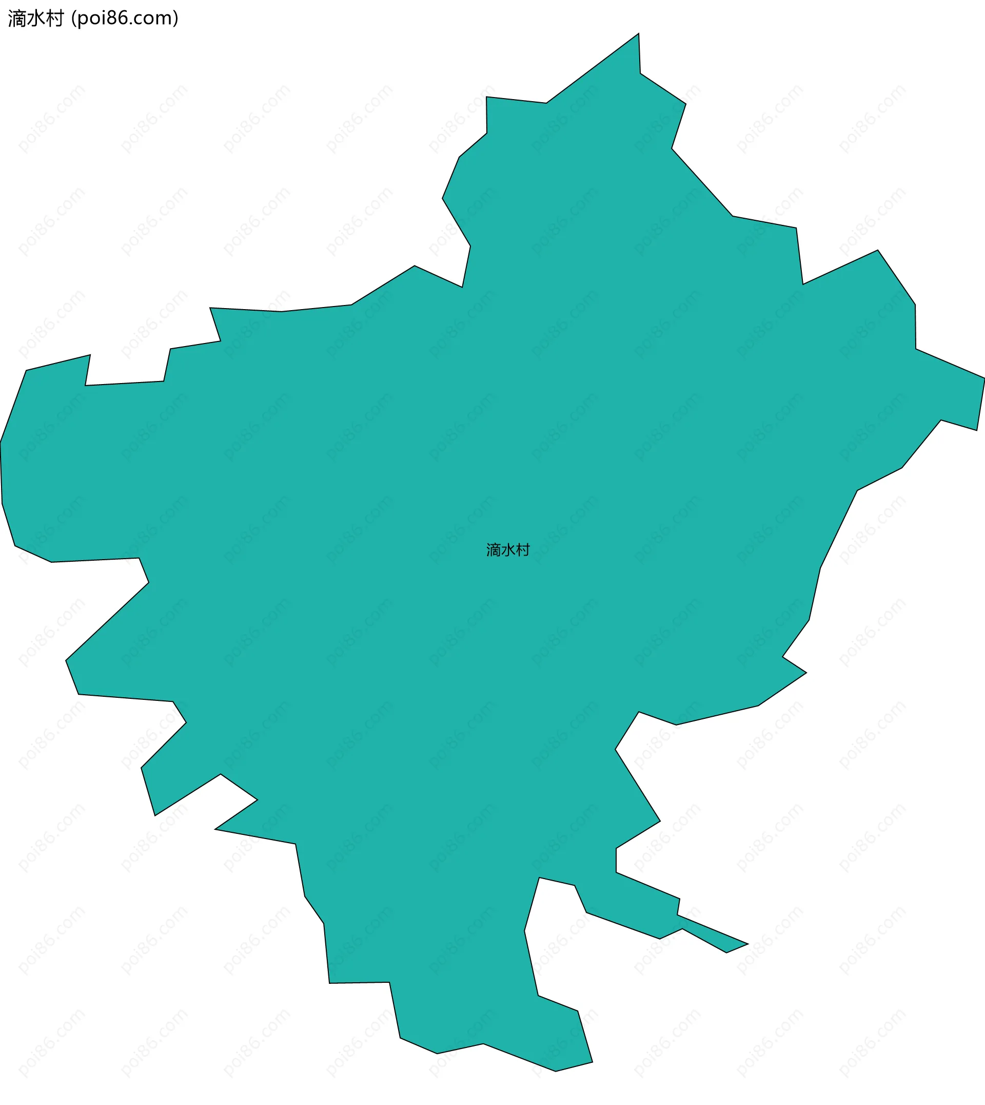 滴水村边界地图