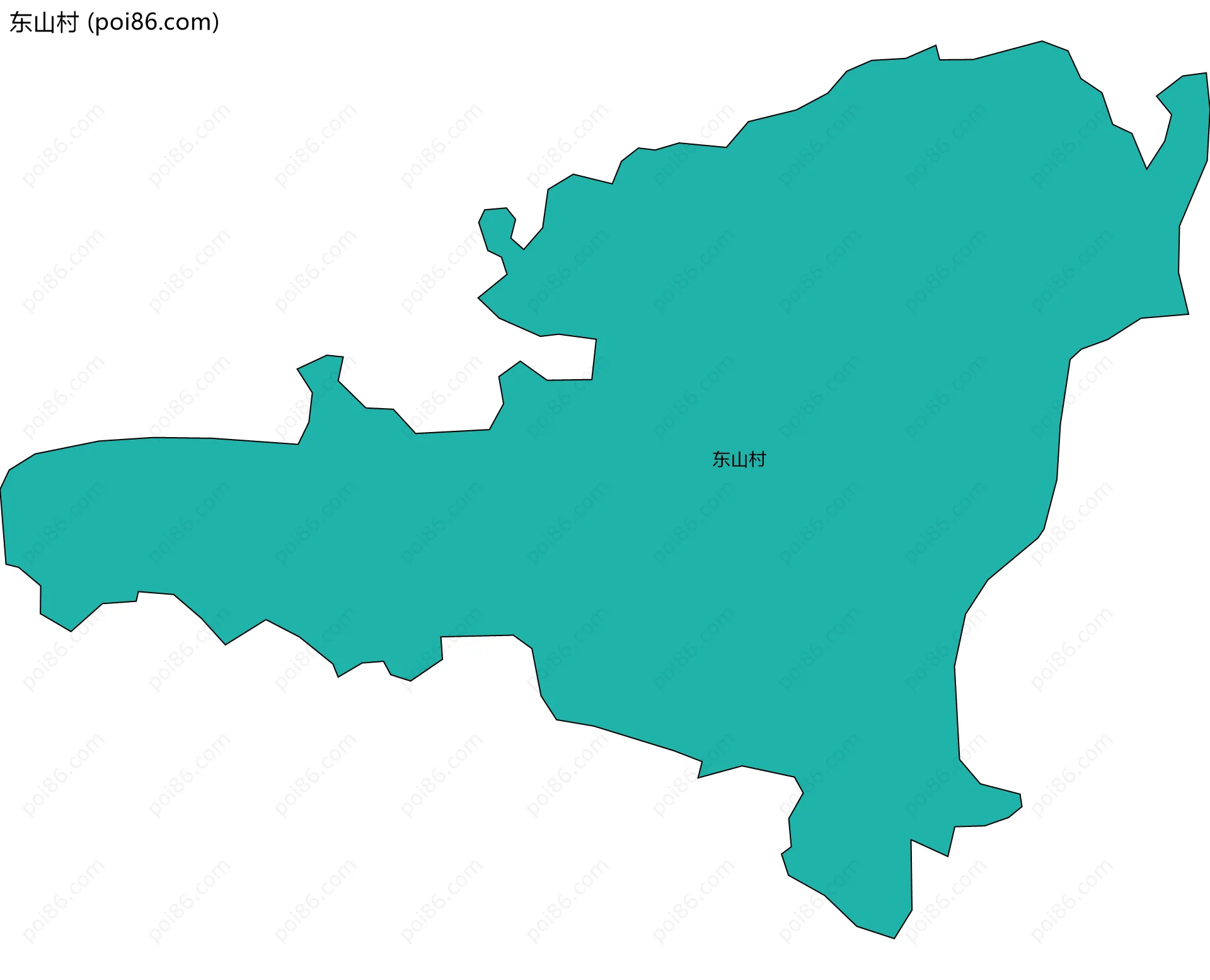 东山村边界地图