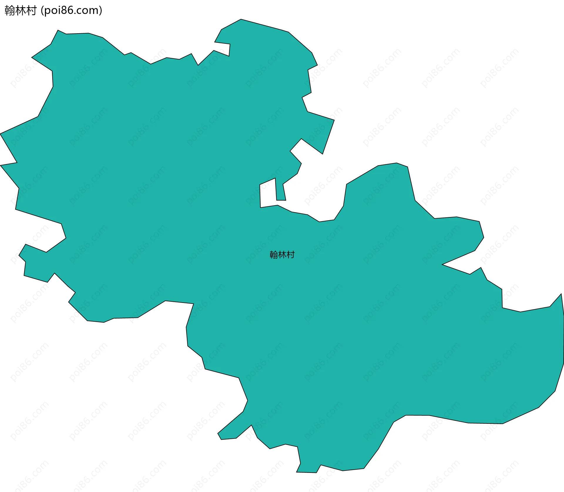 翰林村边界地图