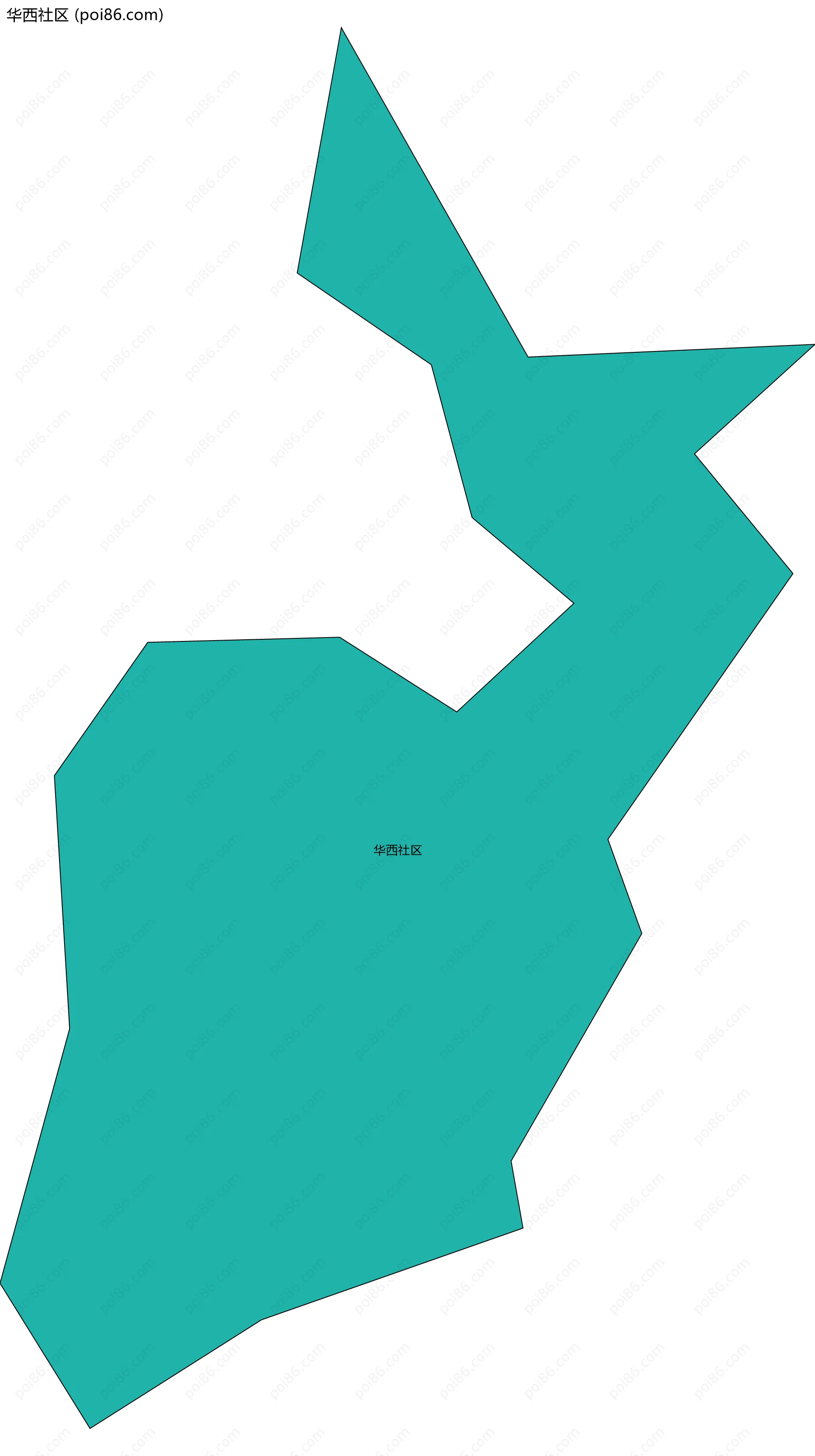 华西社区边界地图