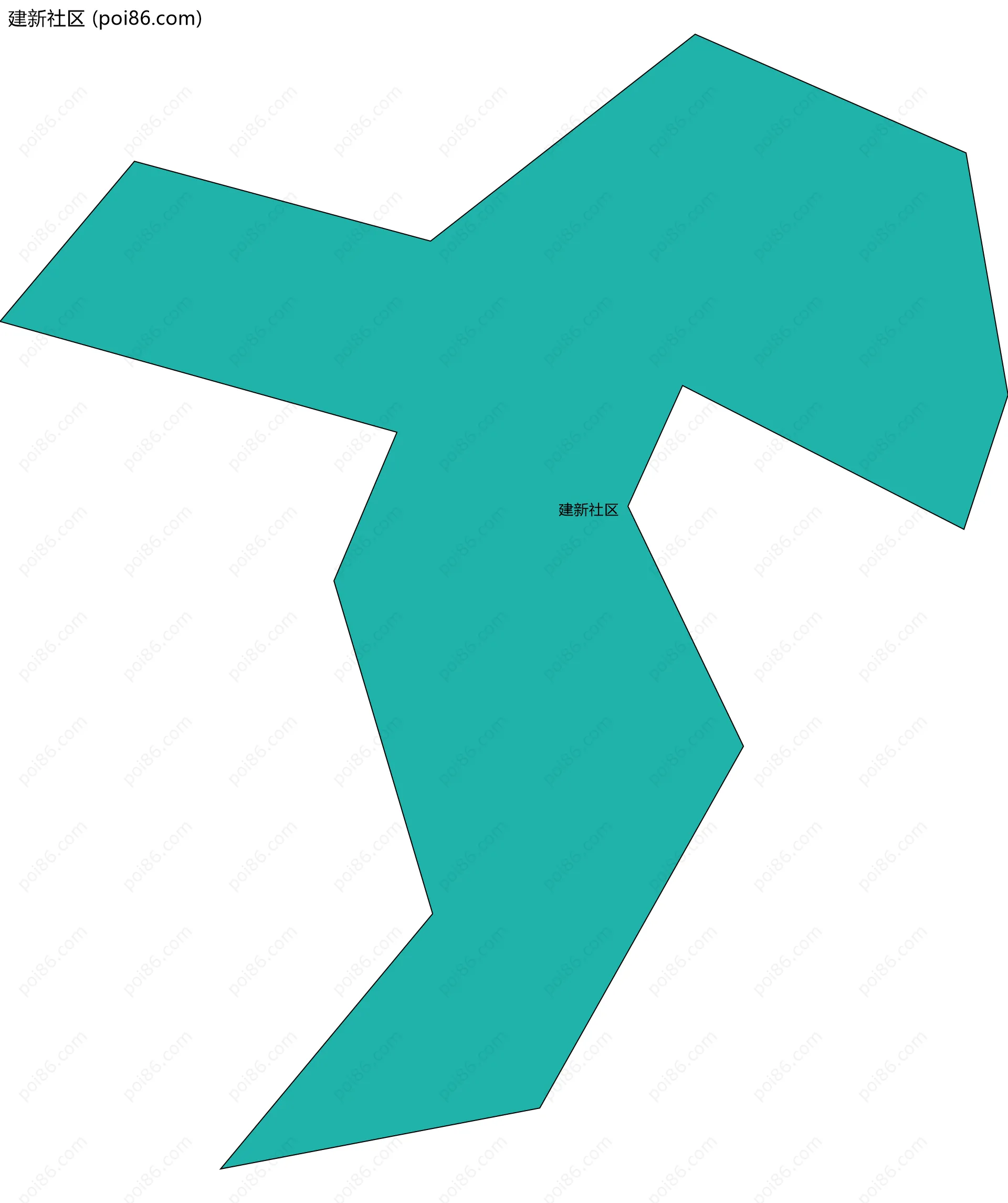 建新社区边界地图