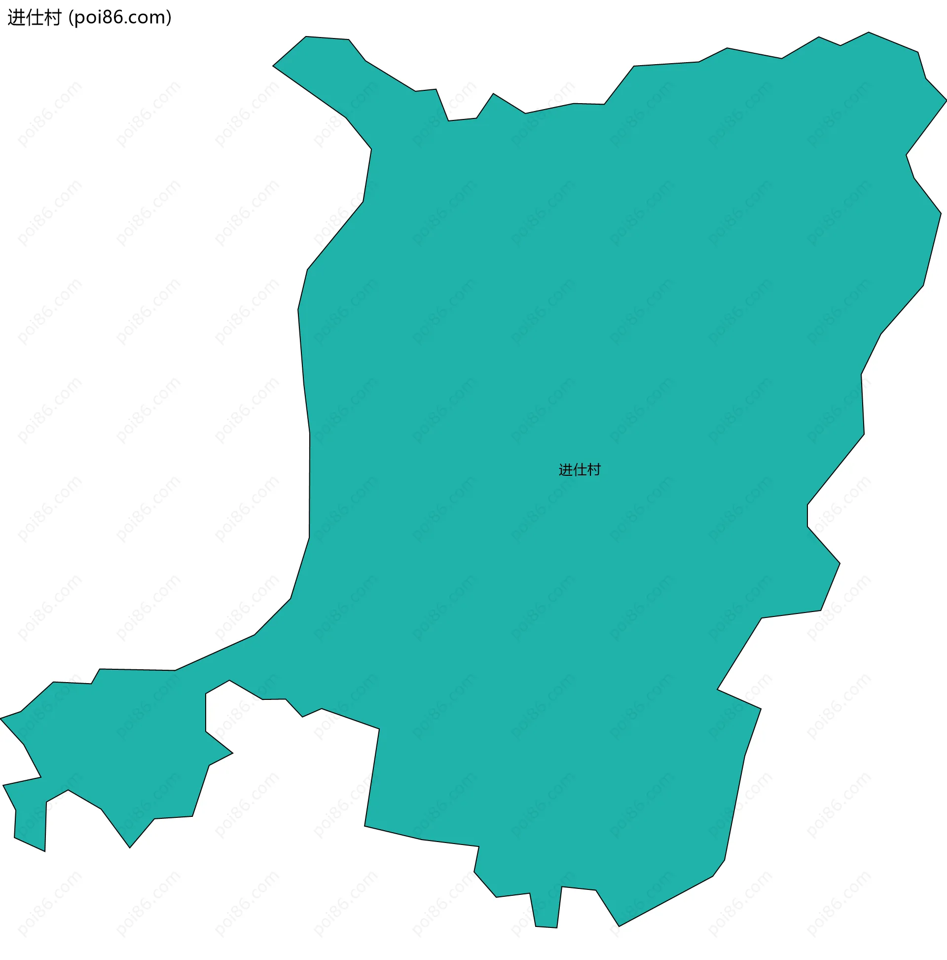 进仕村边界地图