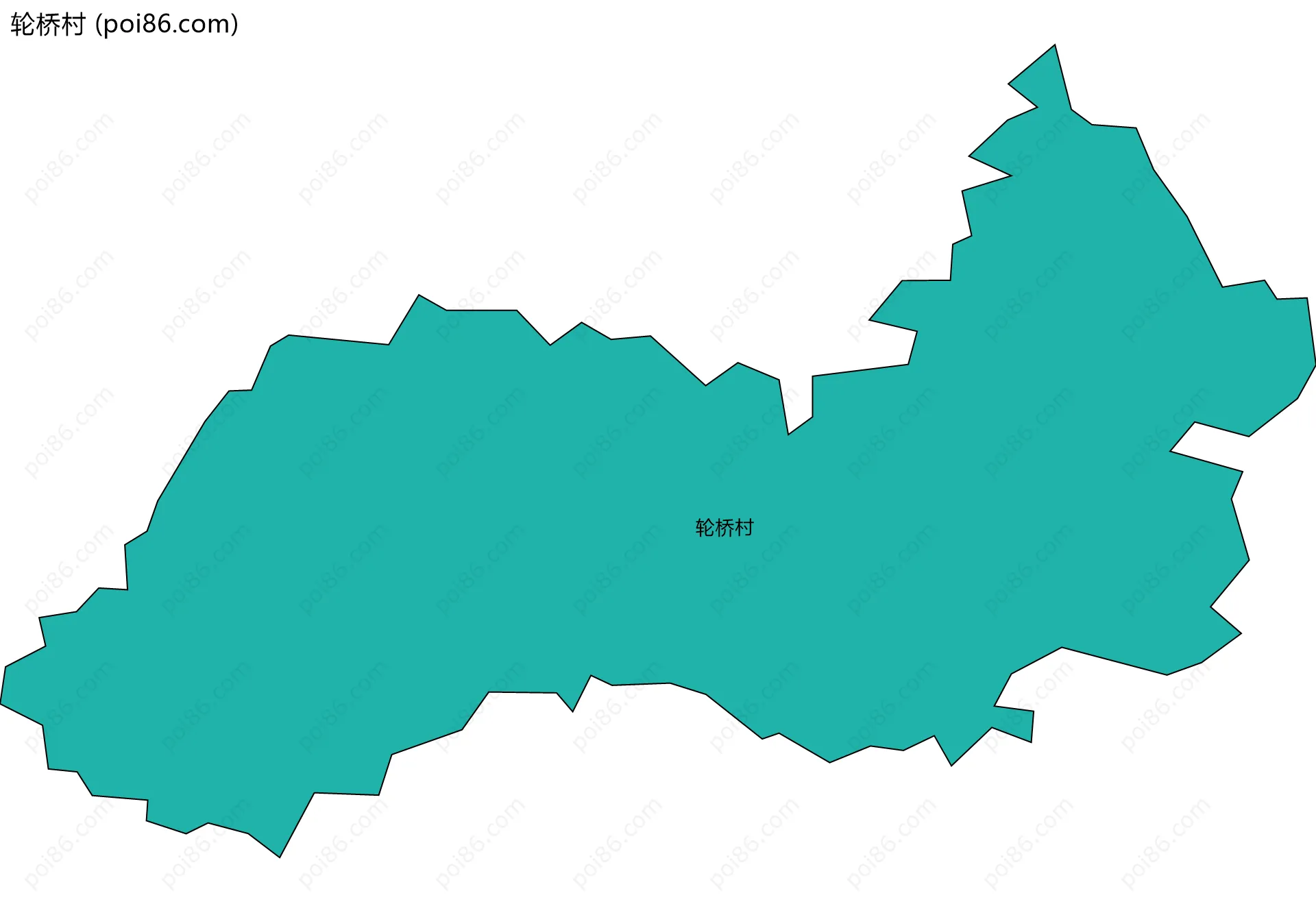 轮桥村边界地图