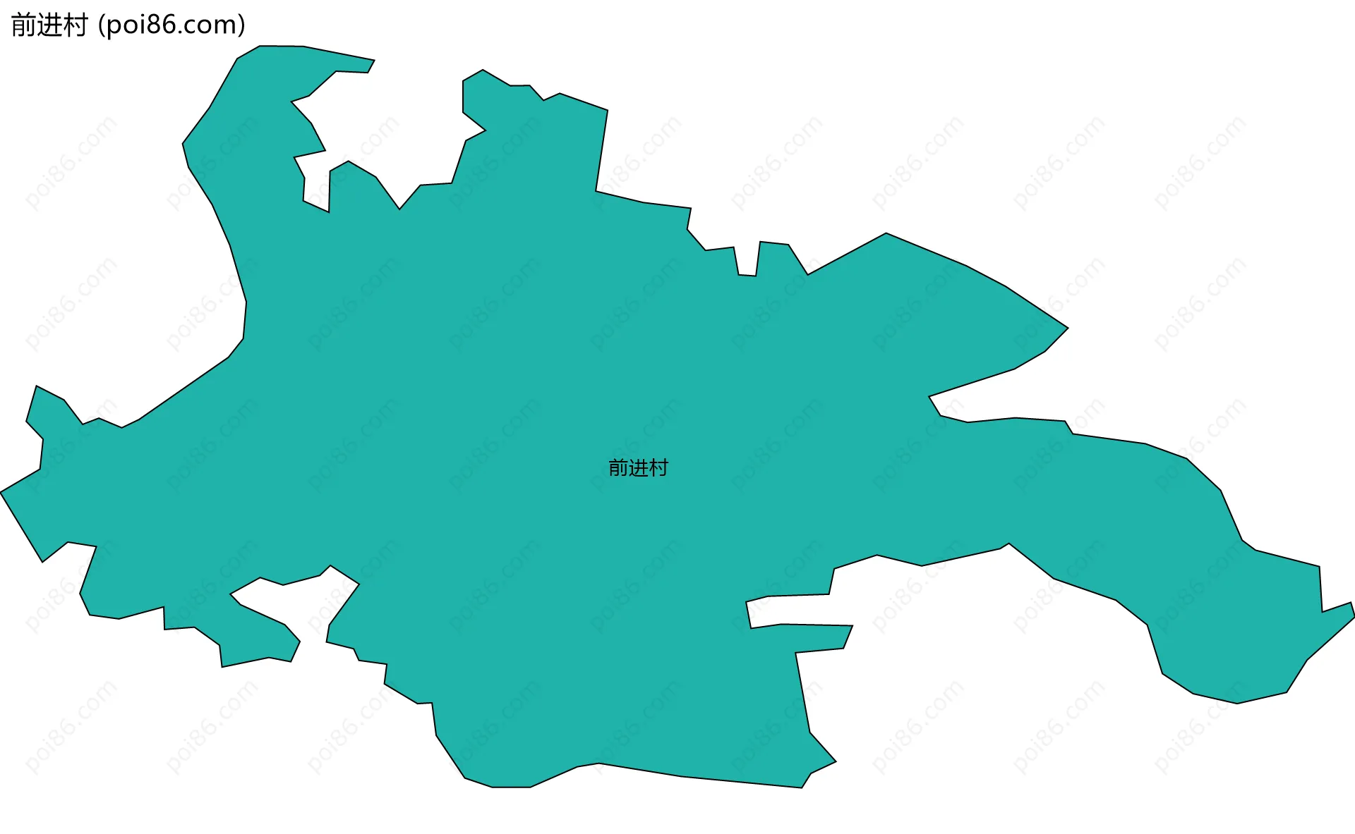 前进村边界地图