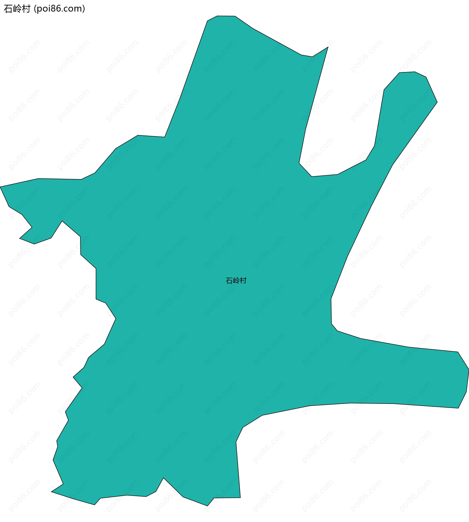 石岭村边界地图