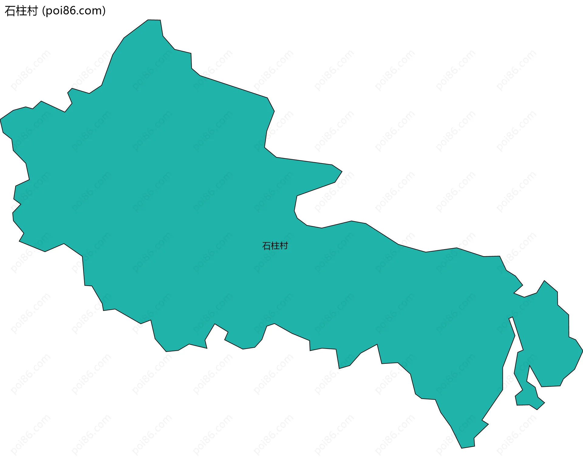 石柱村边界地图