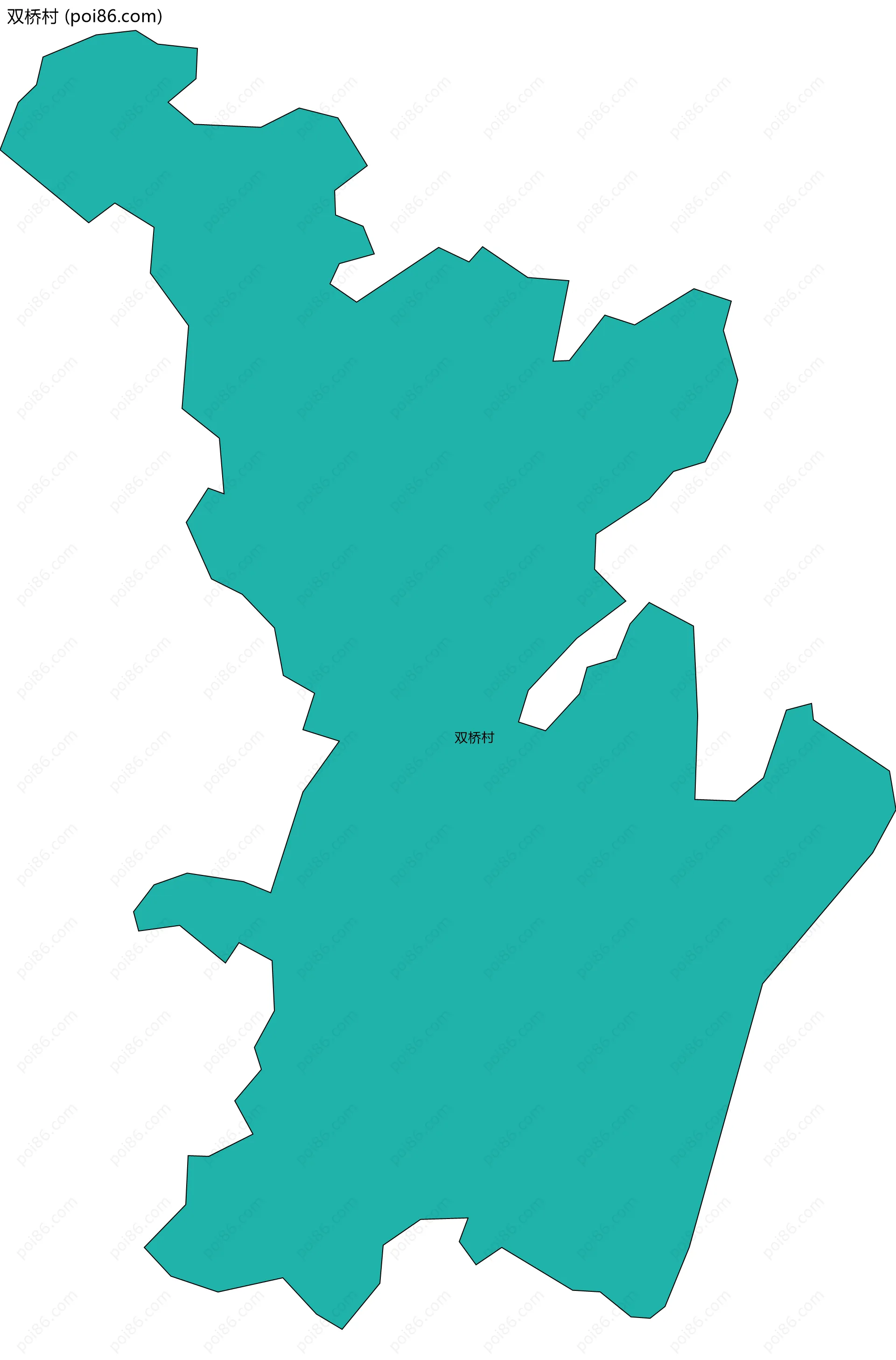 双桥村边界地图