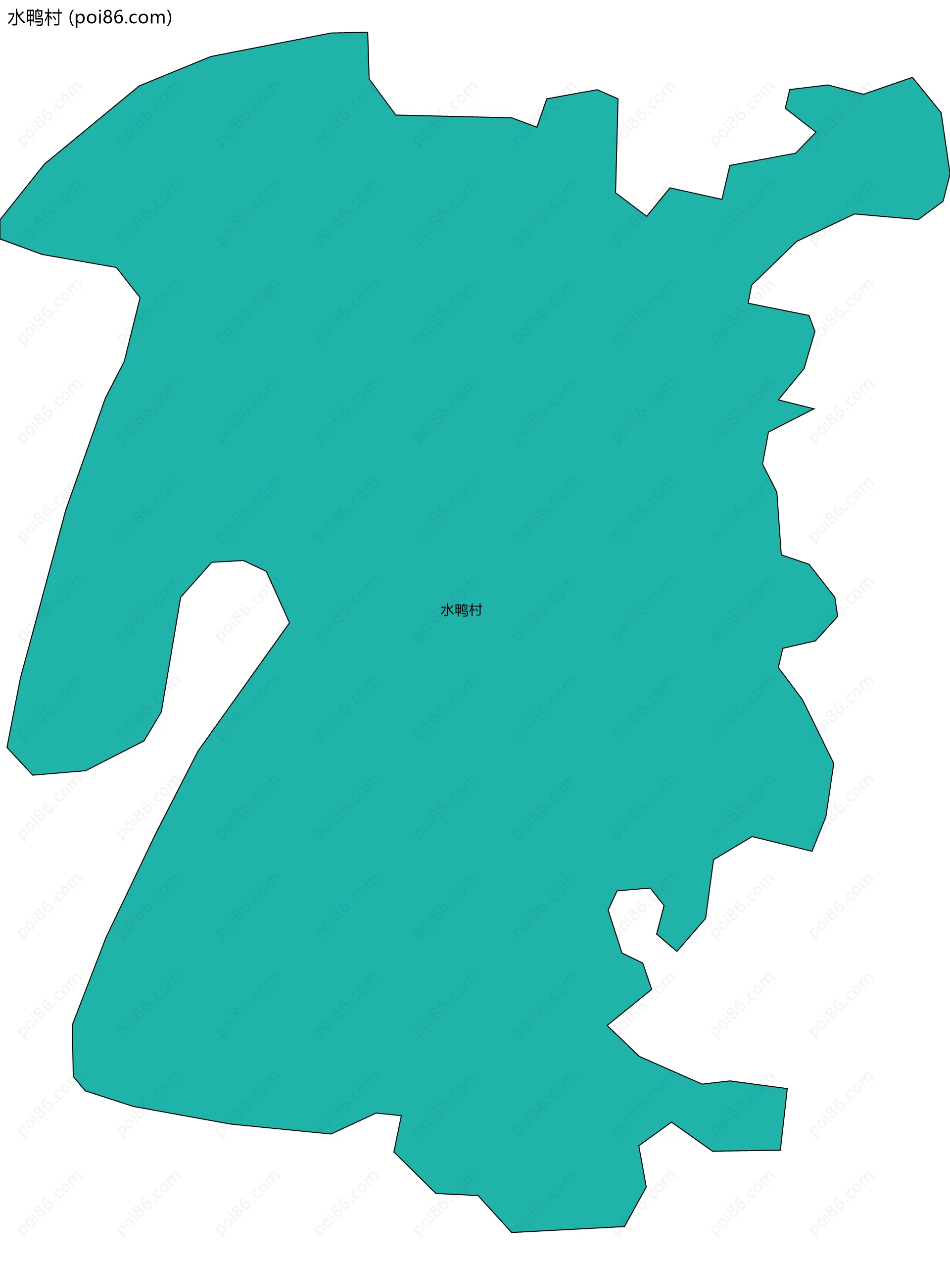 水鸭村边界地图