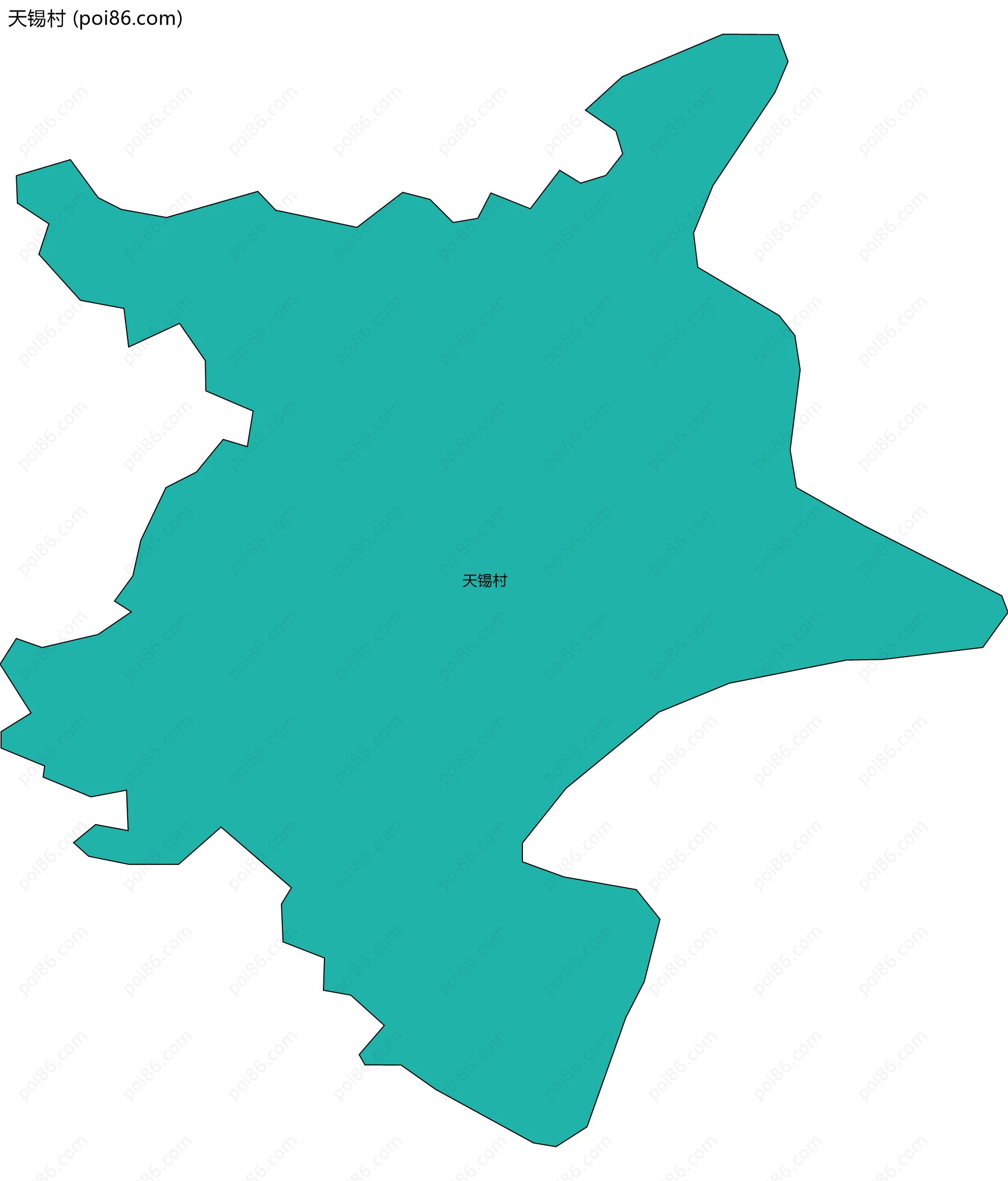 天锡村边界地图